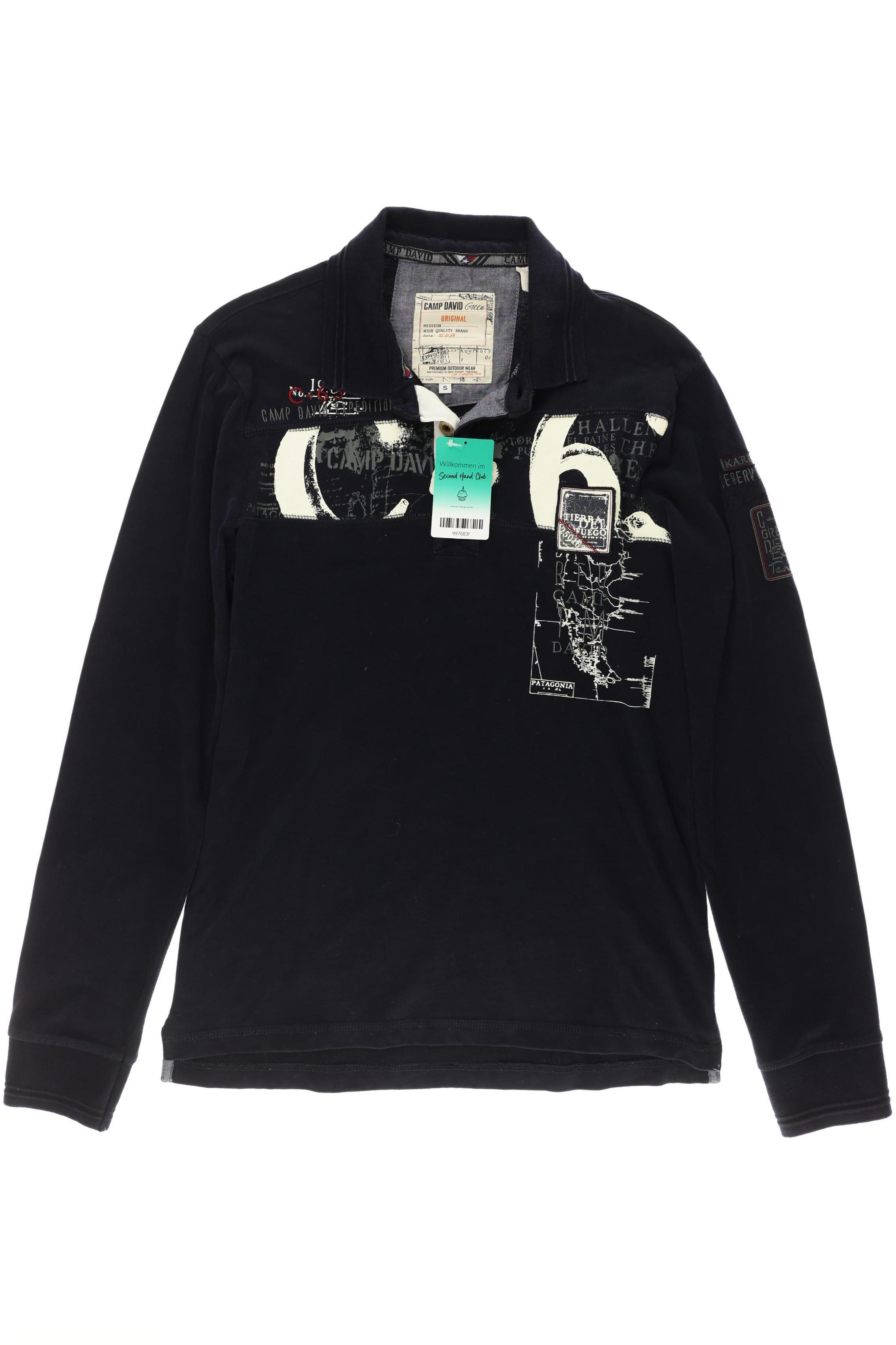 

Camp David Herren Langarmshirt, blau, Gr.