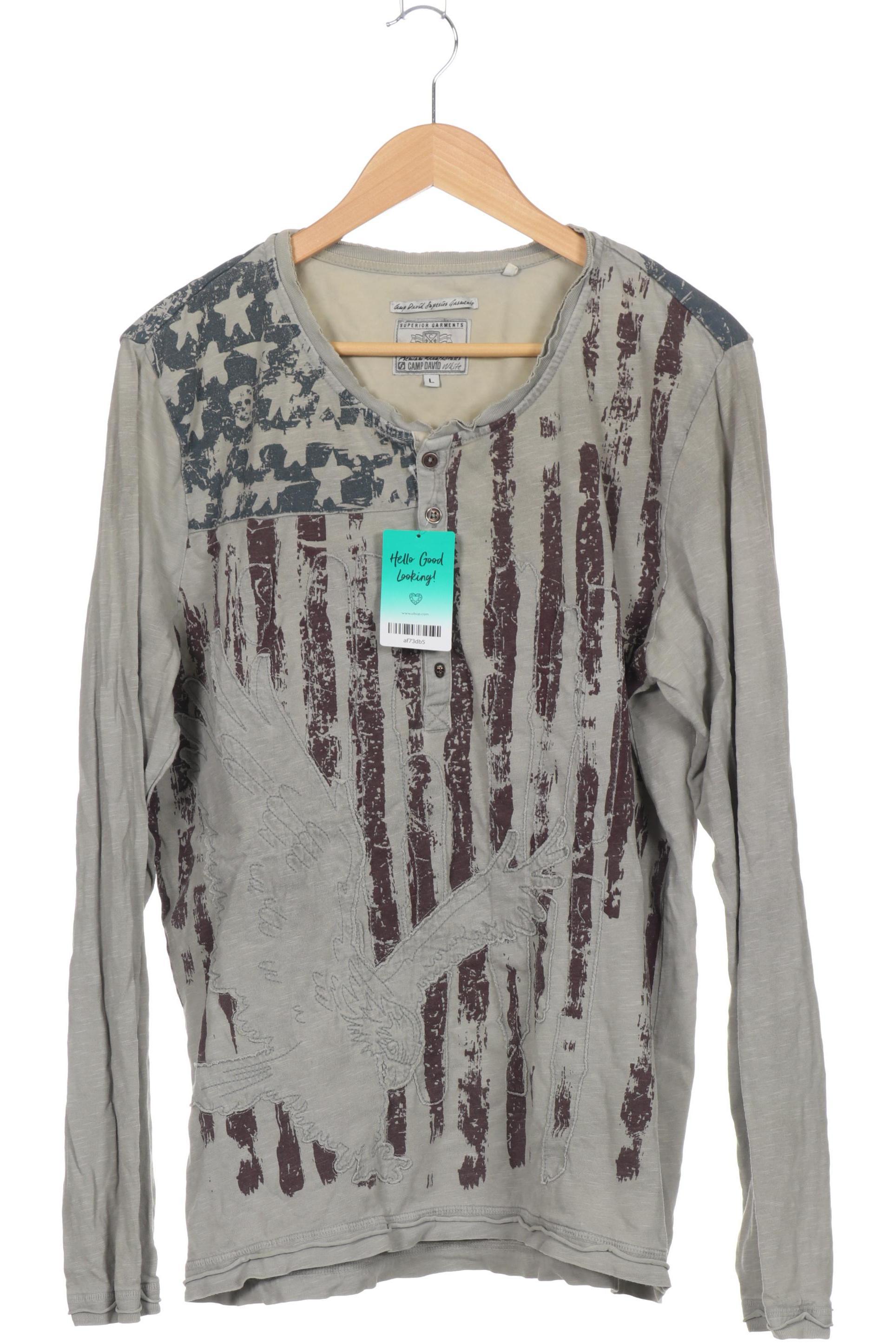 

Camp David Herren Langarmshirt, grau, Gr.