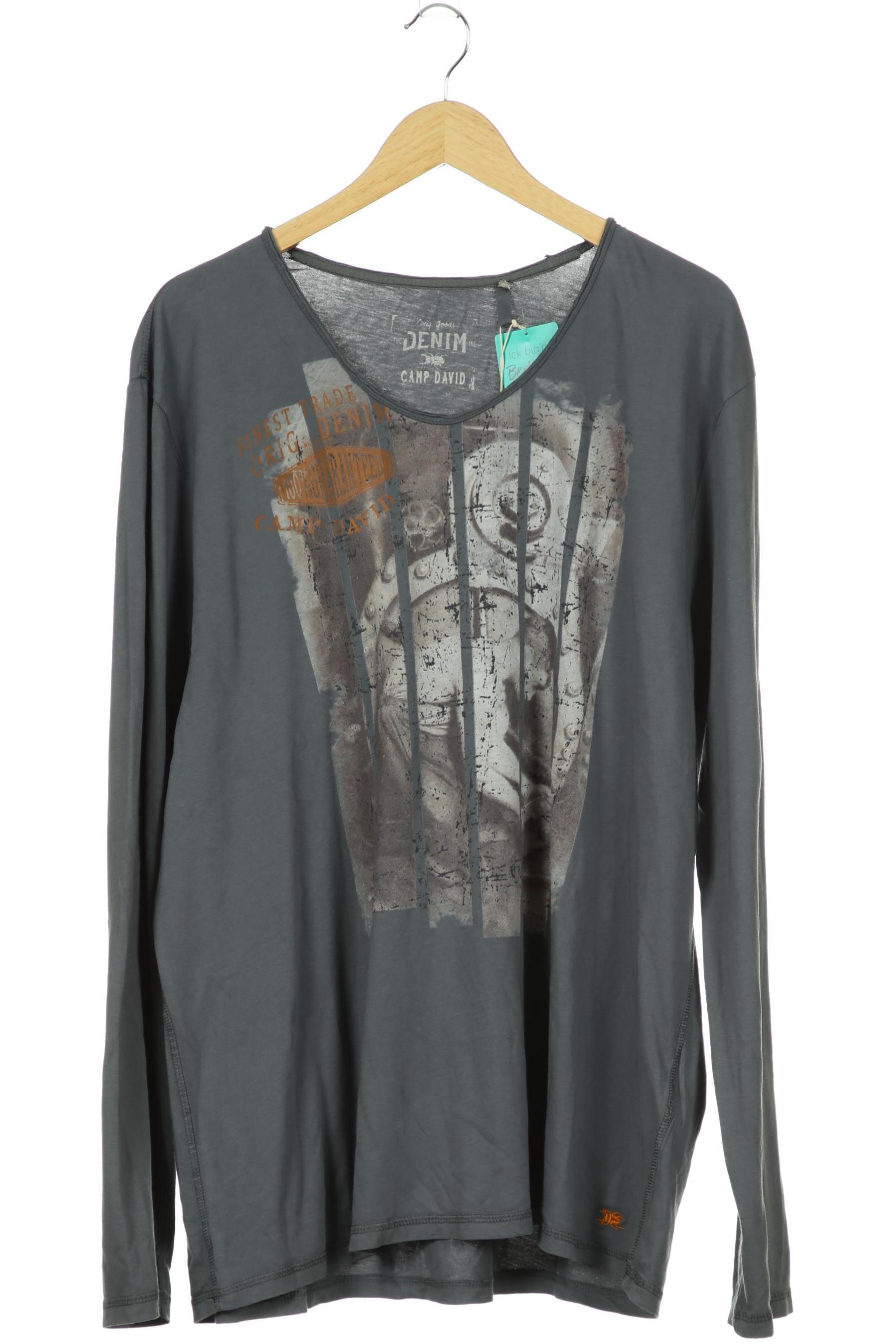 

Camp David Herren Langarmshirt, grau, Gr.