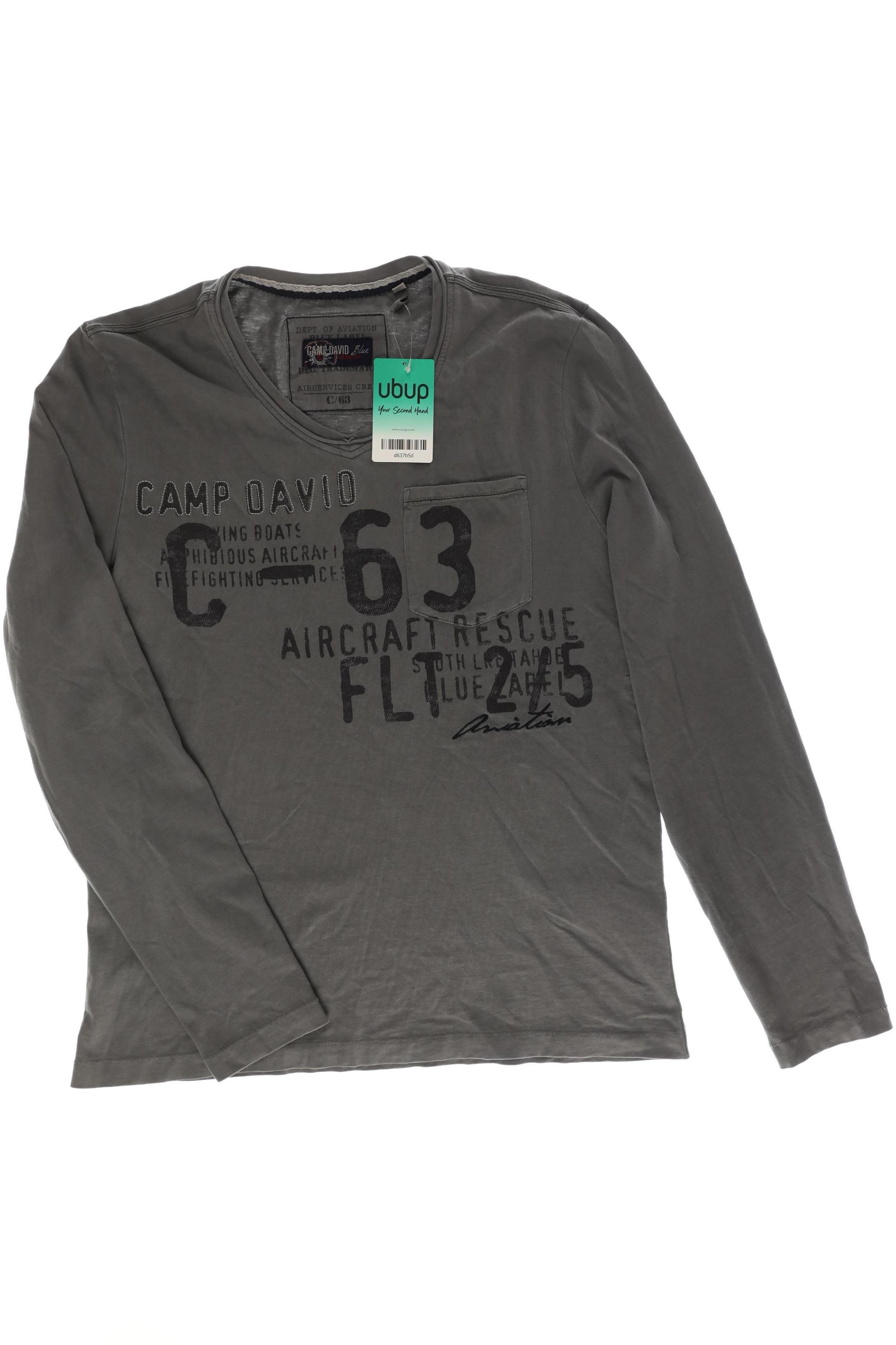 

Camp David Herren Langarmshirt, grau, Gr.