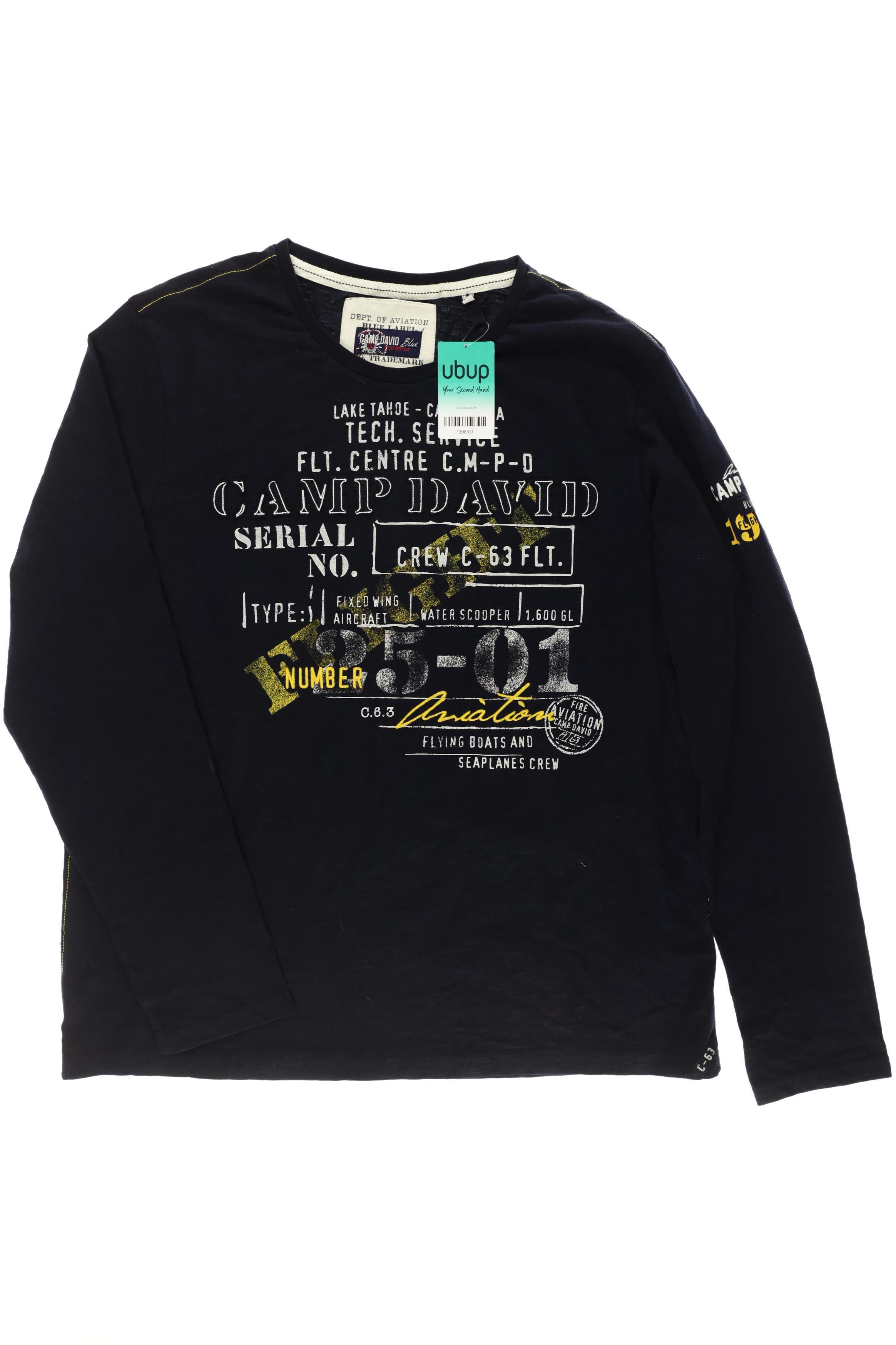 

Camp David Herren Langarmshirt, blau, Gr.