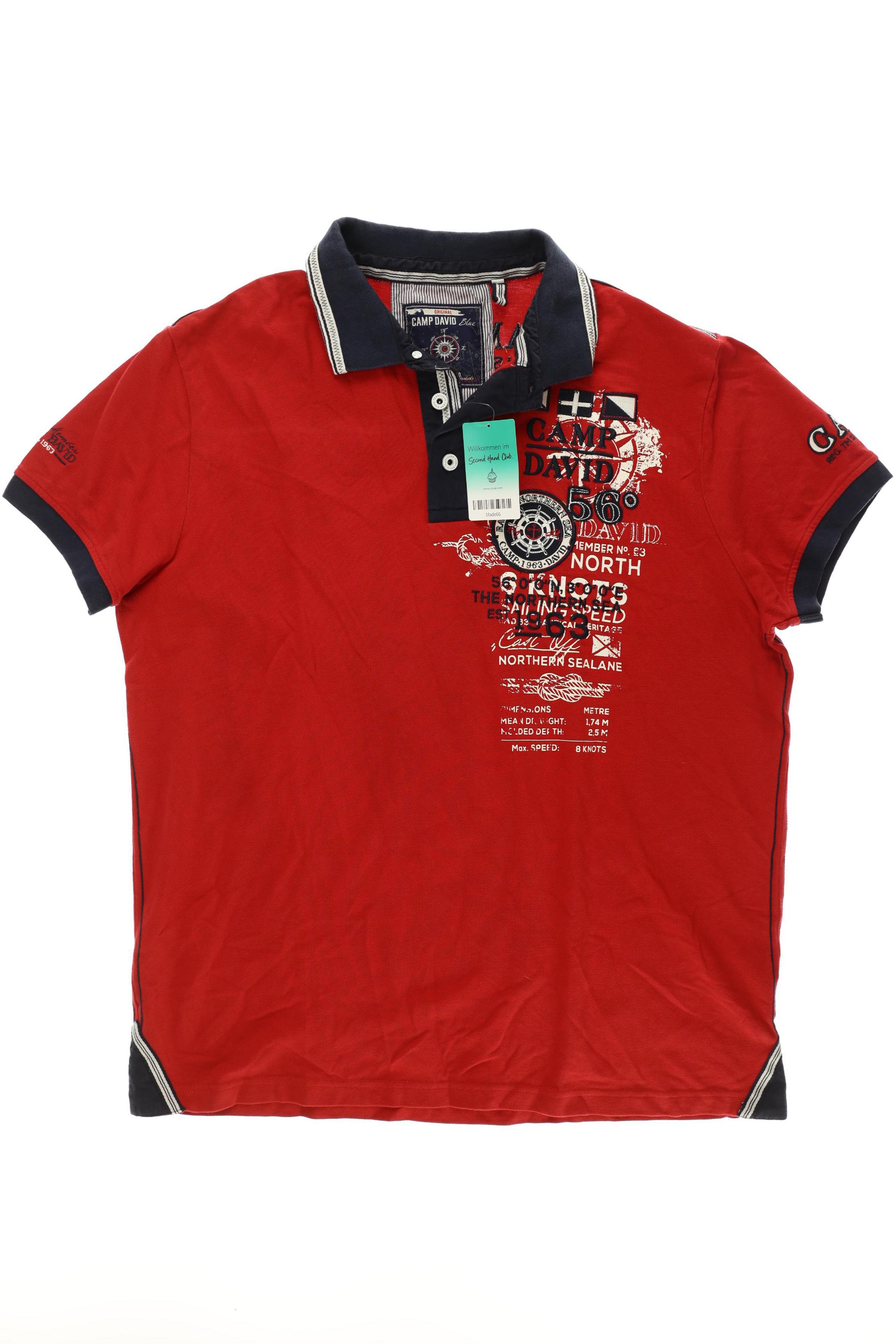 Thumbnail - Camp David Herren Poloshirt, rot, Gr.