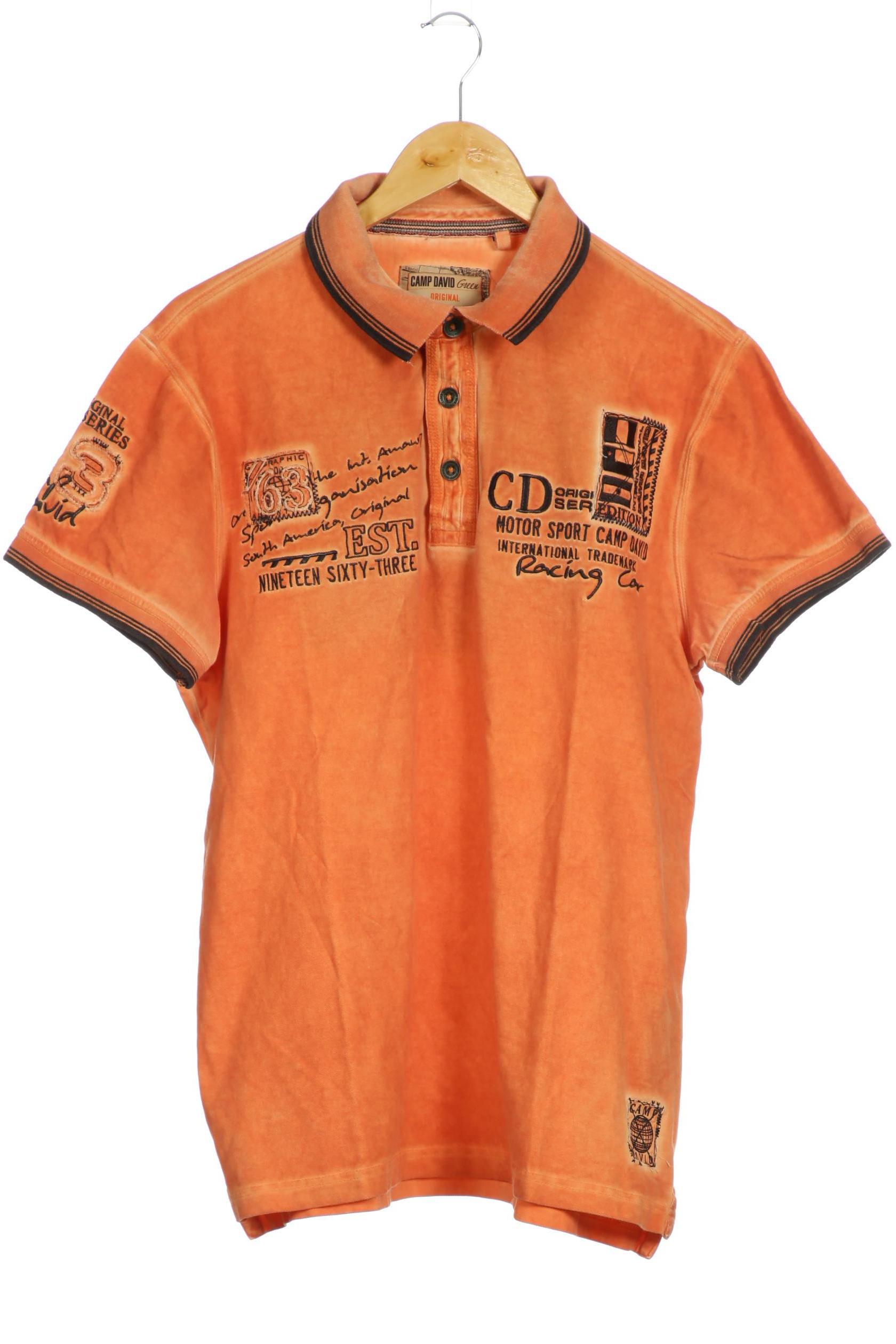 

Camp David Herren Poloshirt, orange, Gr.