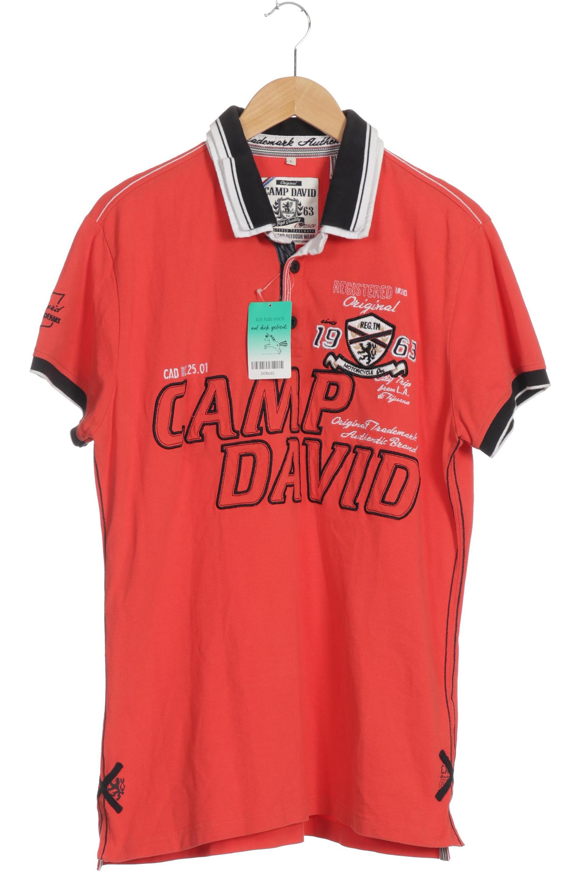 

Camp David Herren Poloshirt, orange, Gr.