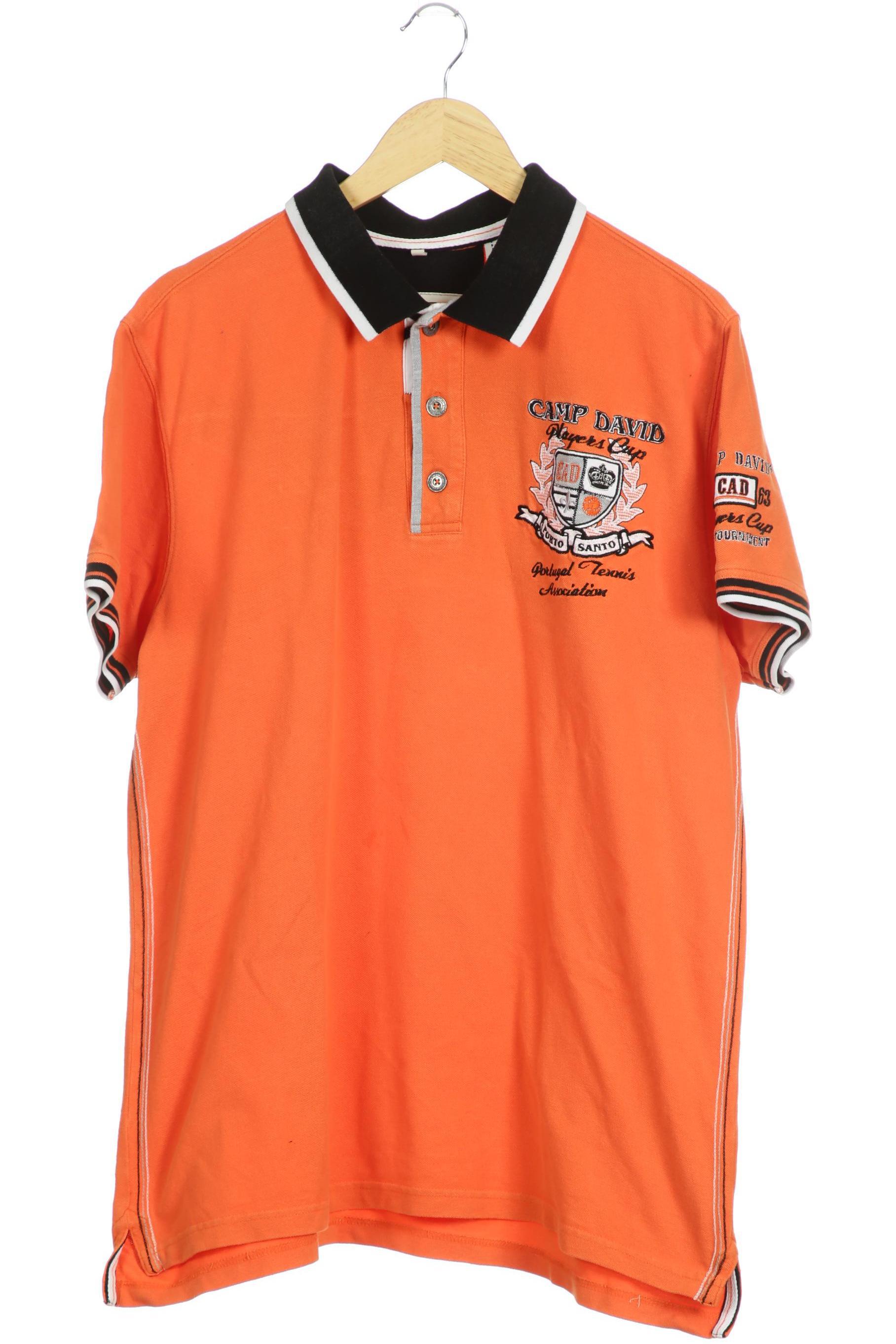 Thumbnail - Camp David Herren Poloshirt, orange, Gr.