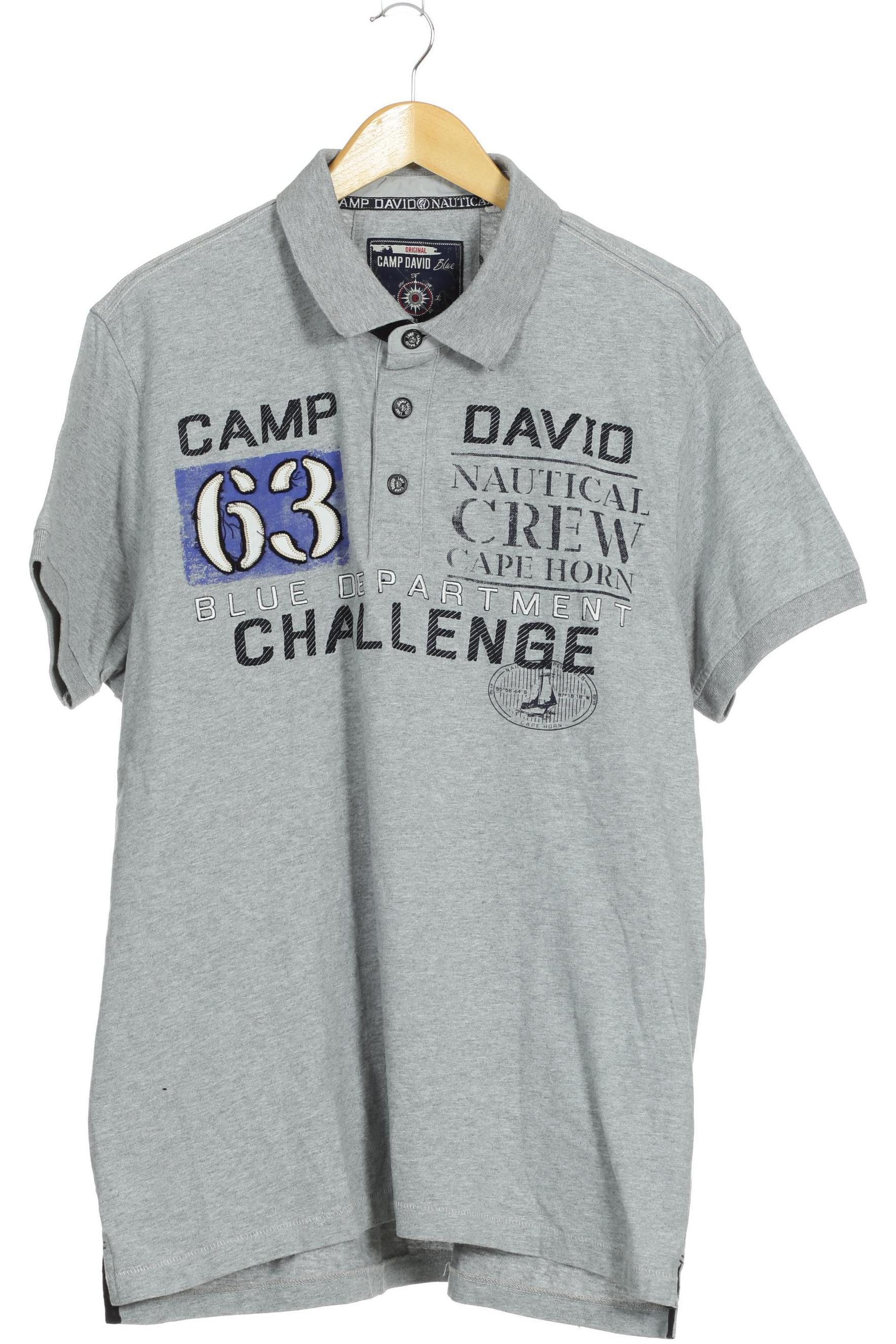 

Camp David Herren Poloshirt, grau, Gr.