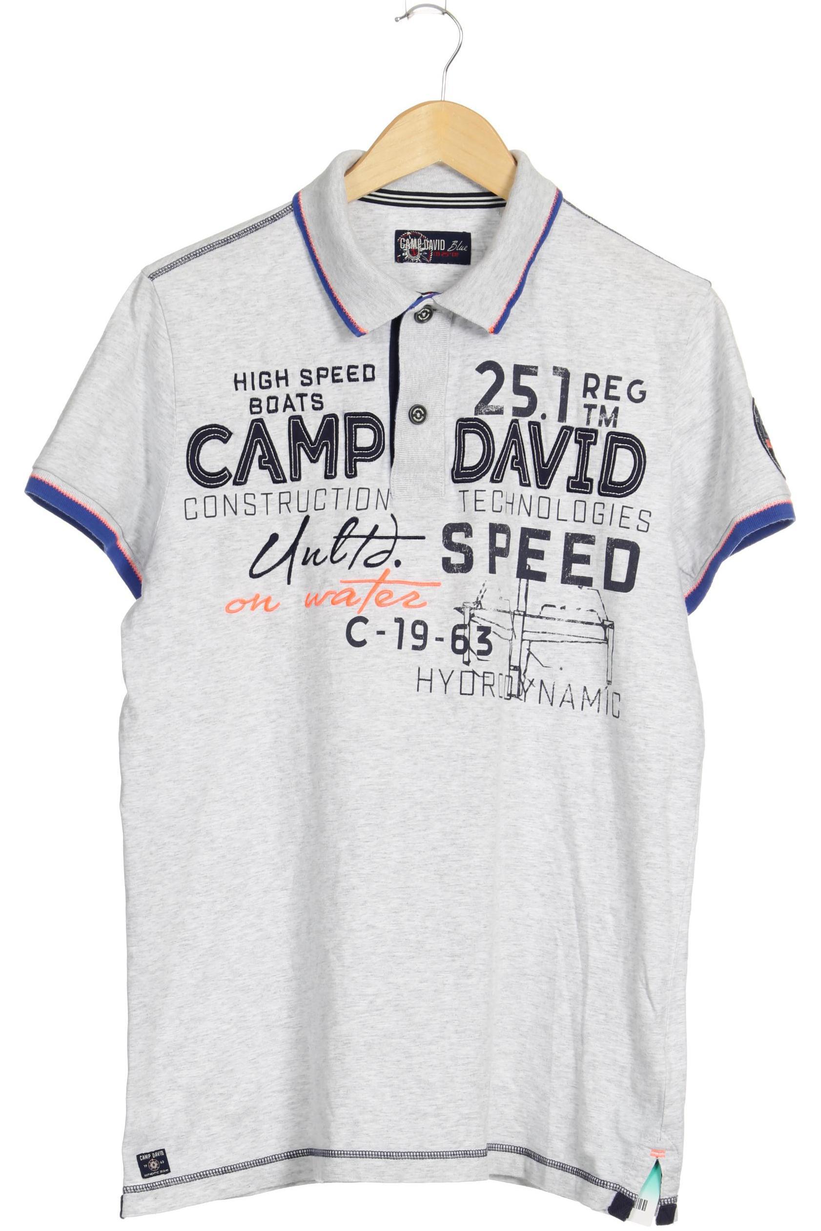 

Camp David Herren Poloshirt, grau, Gr.