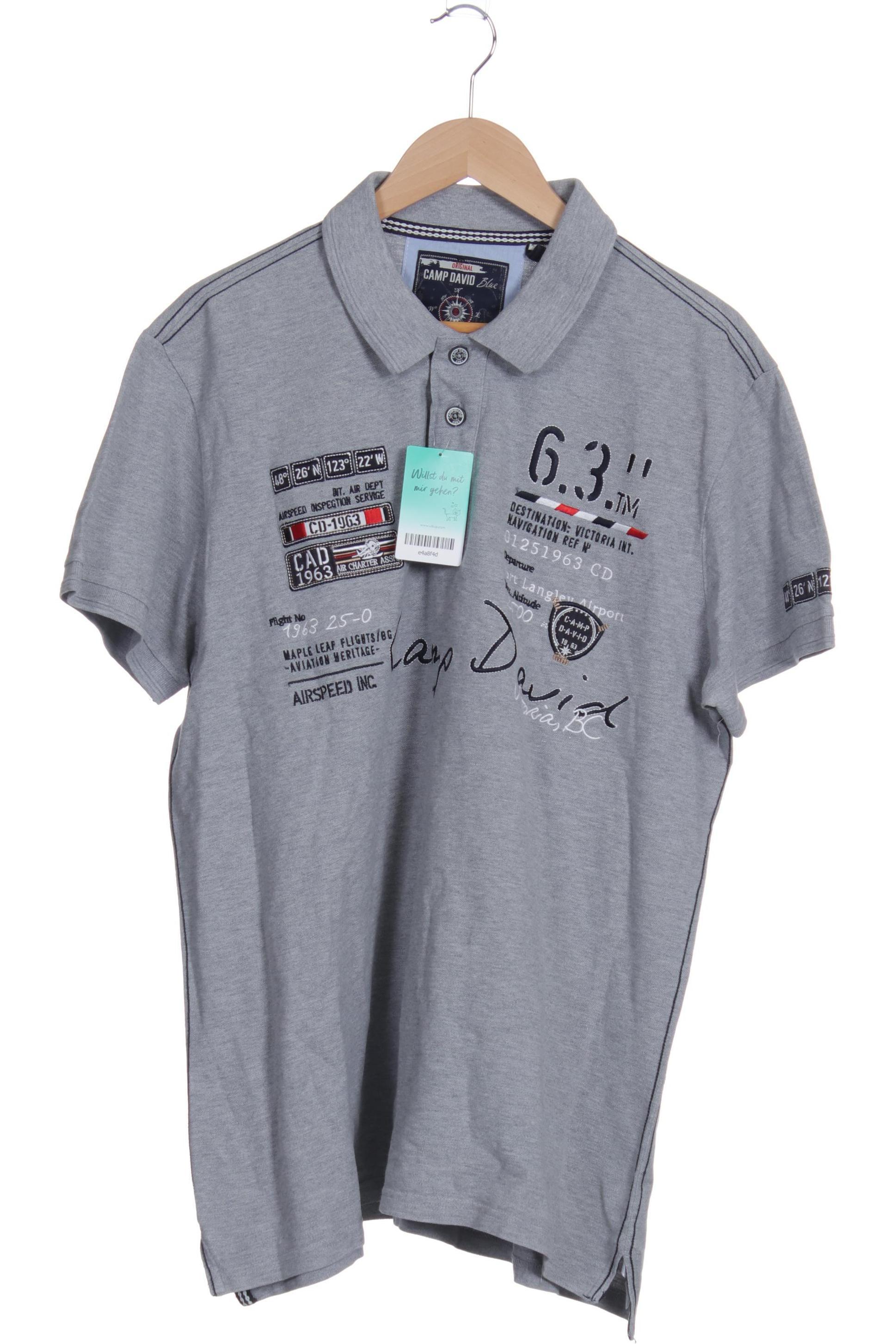 

Camp David Herren Poloshirt, grau, Gr.