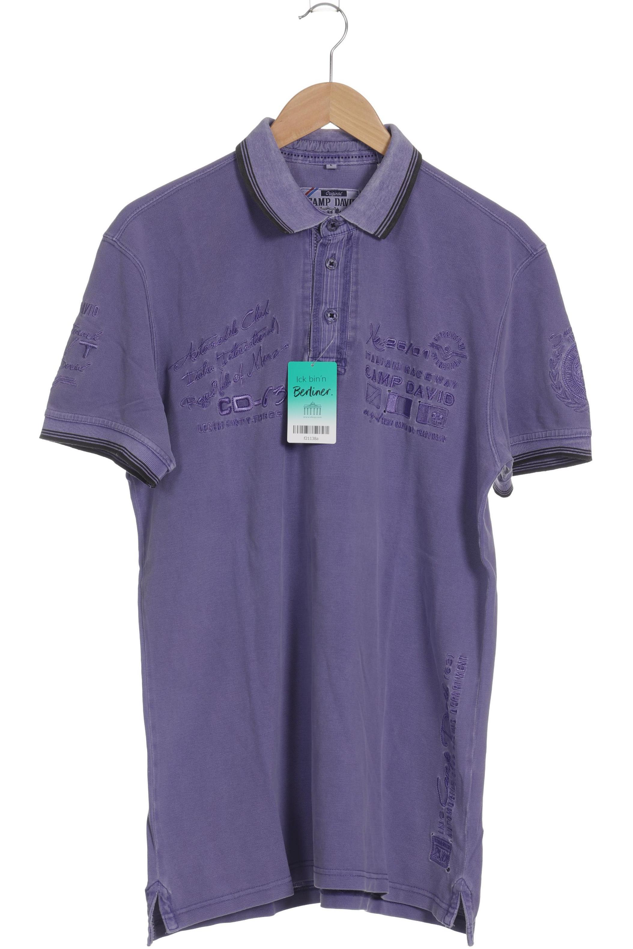

Camp David Herren Poloshirt, lila, Gr.