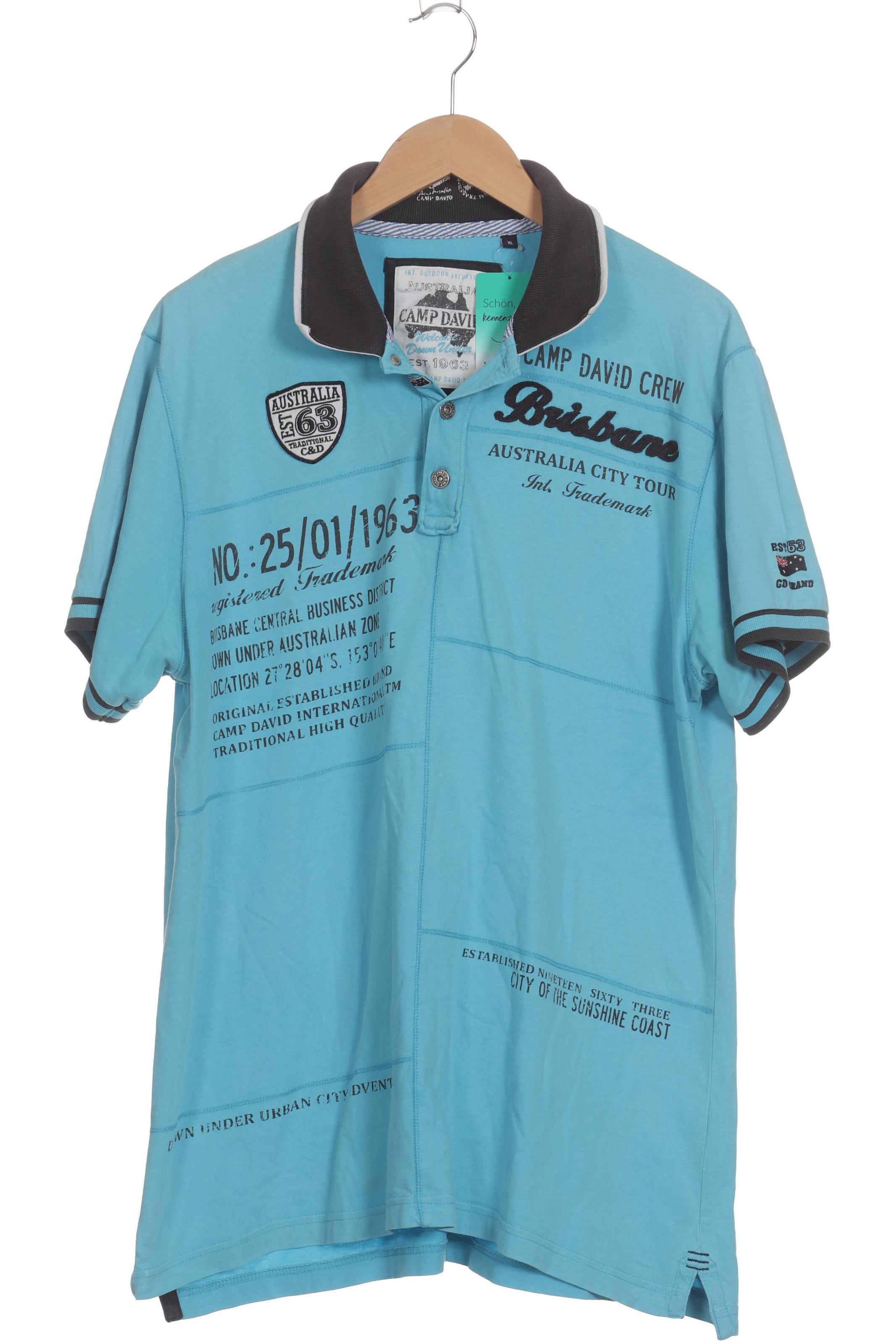 Thumbnail - Camp David Herren Poloshirt, blau, Gr.