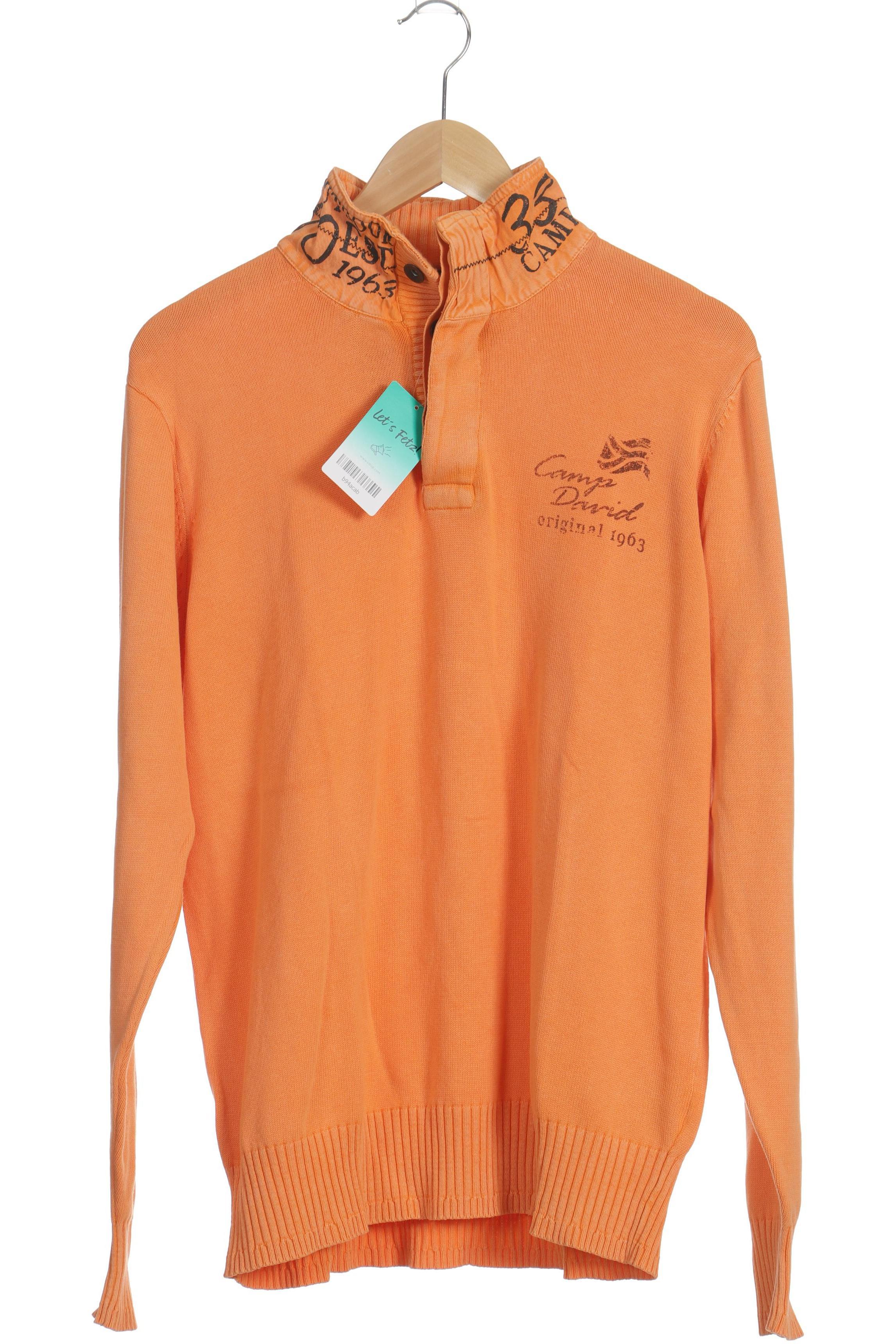 Thumbnail - Camp David Herren Pullover, orange, Gr.