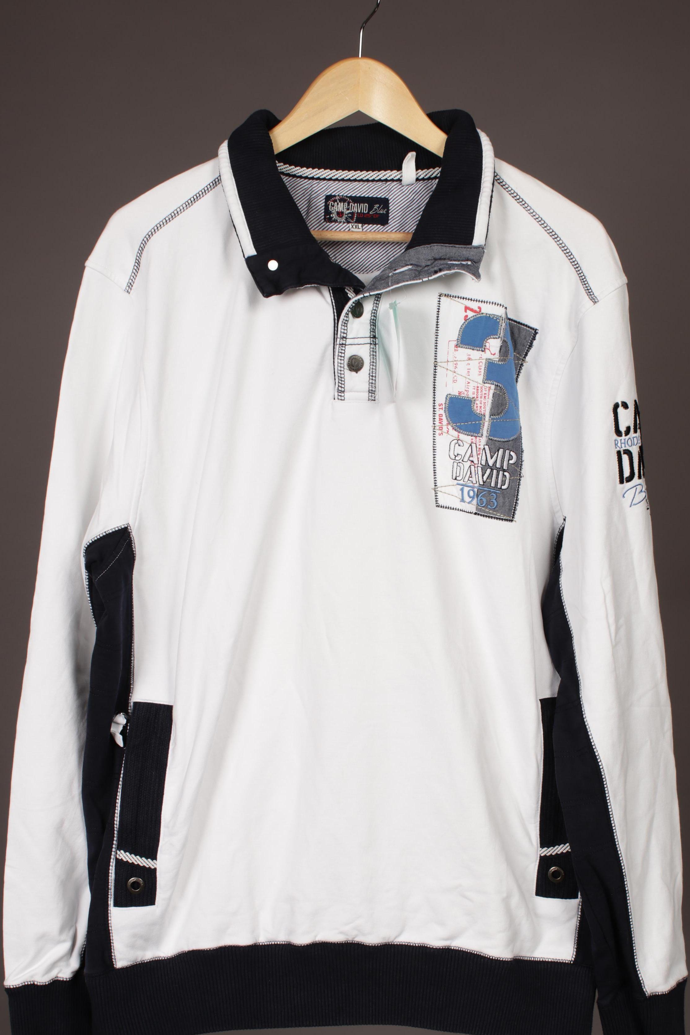 

Camp David Herren Sweatshirt, weiß, Gr.