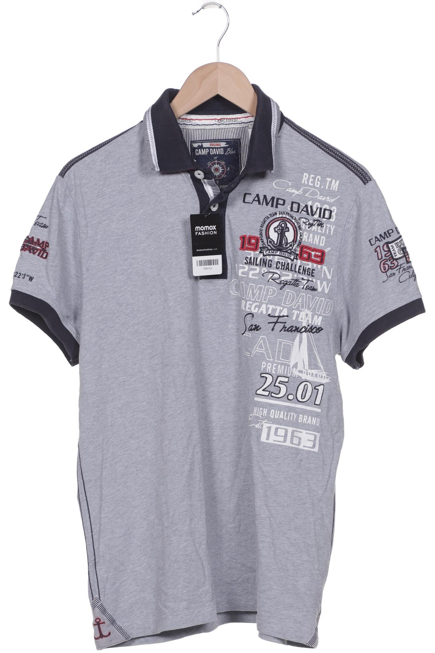 

Camp David Herren Poloshirt, grau