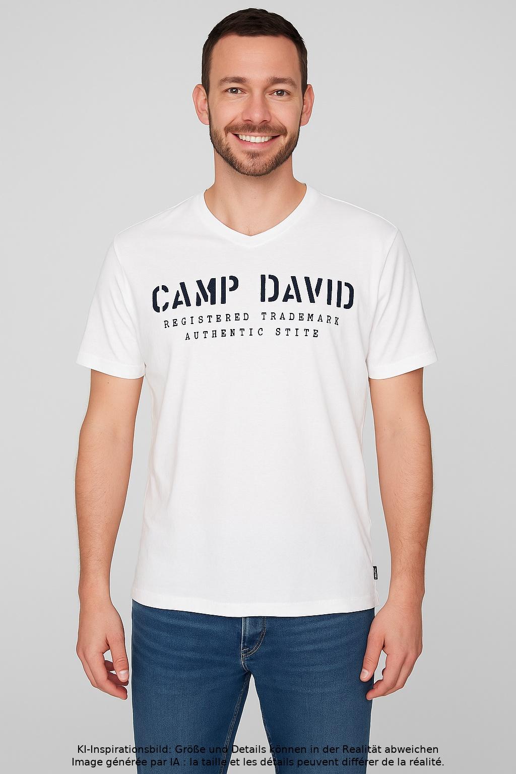 

Camp David Herren T-Shirt, weiß, Gr. 54