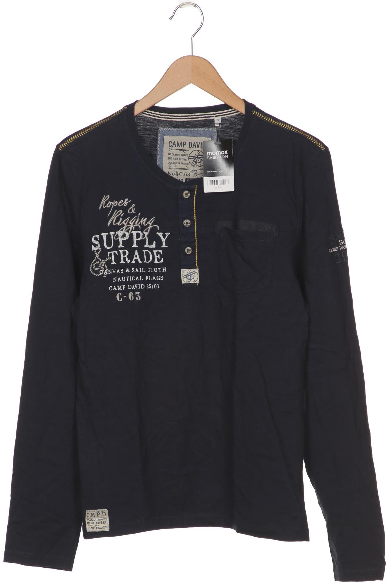 

Camp David Herren Langarmshirt, marineblau