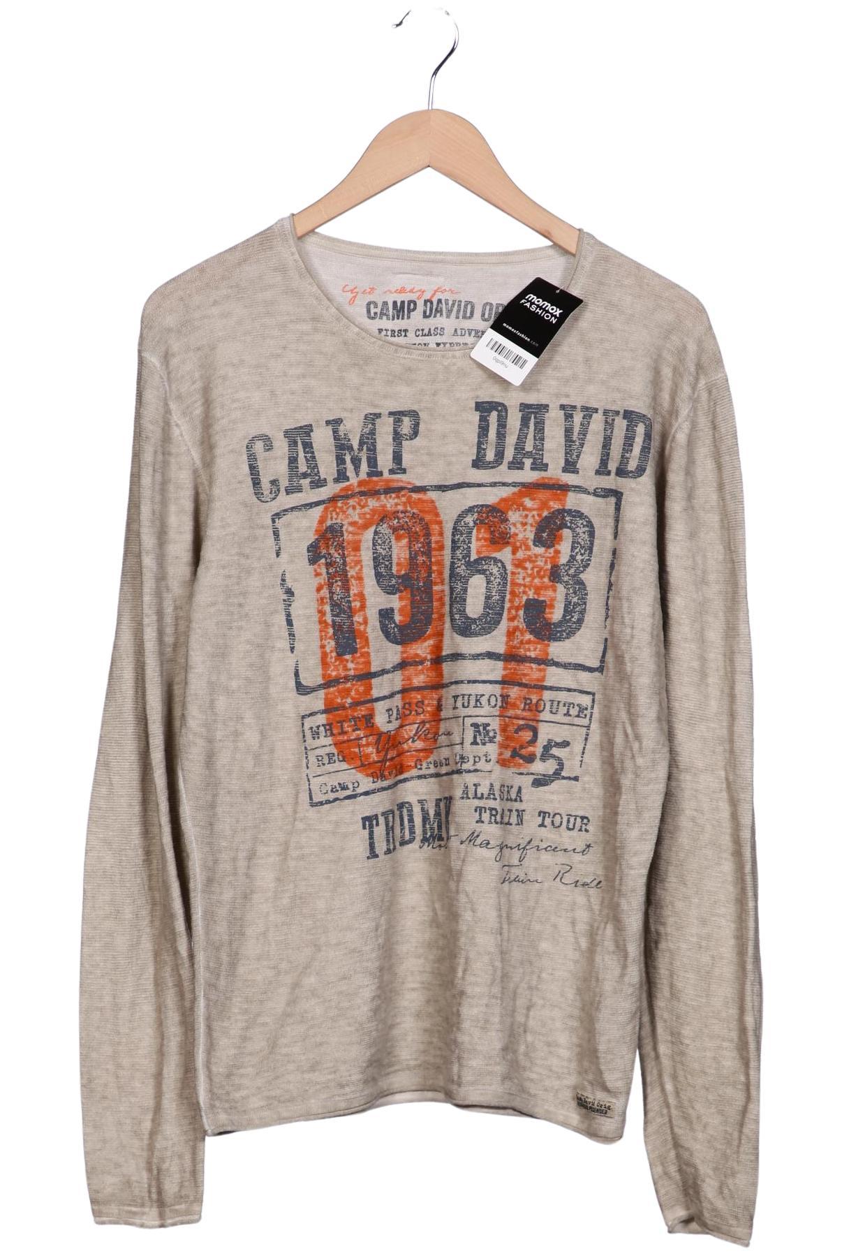 

Camp David Herren Langarmshirt, beige, Gr. 48