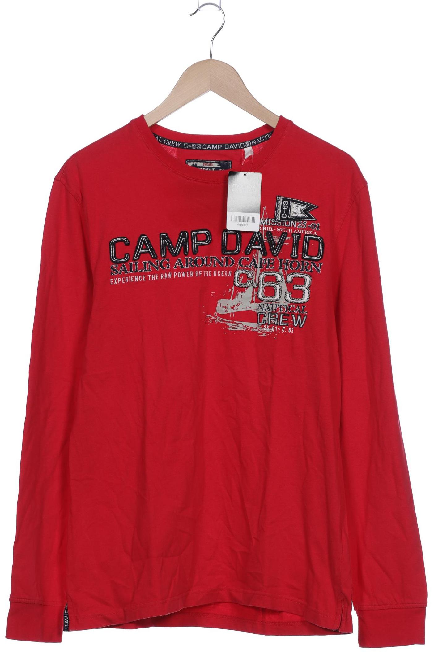 

Camp David Herren Langarmshirt, rot, Gr. 52