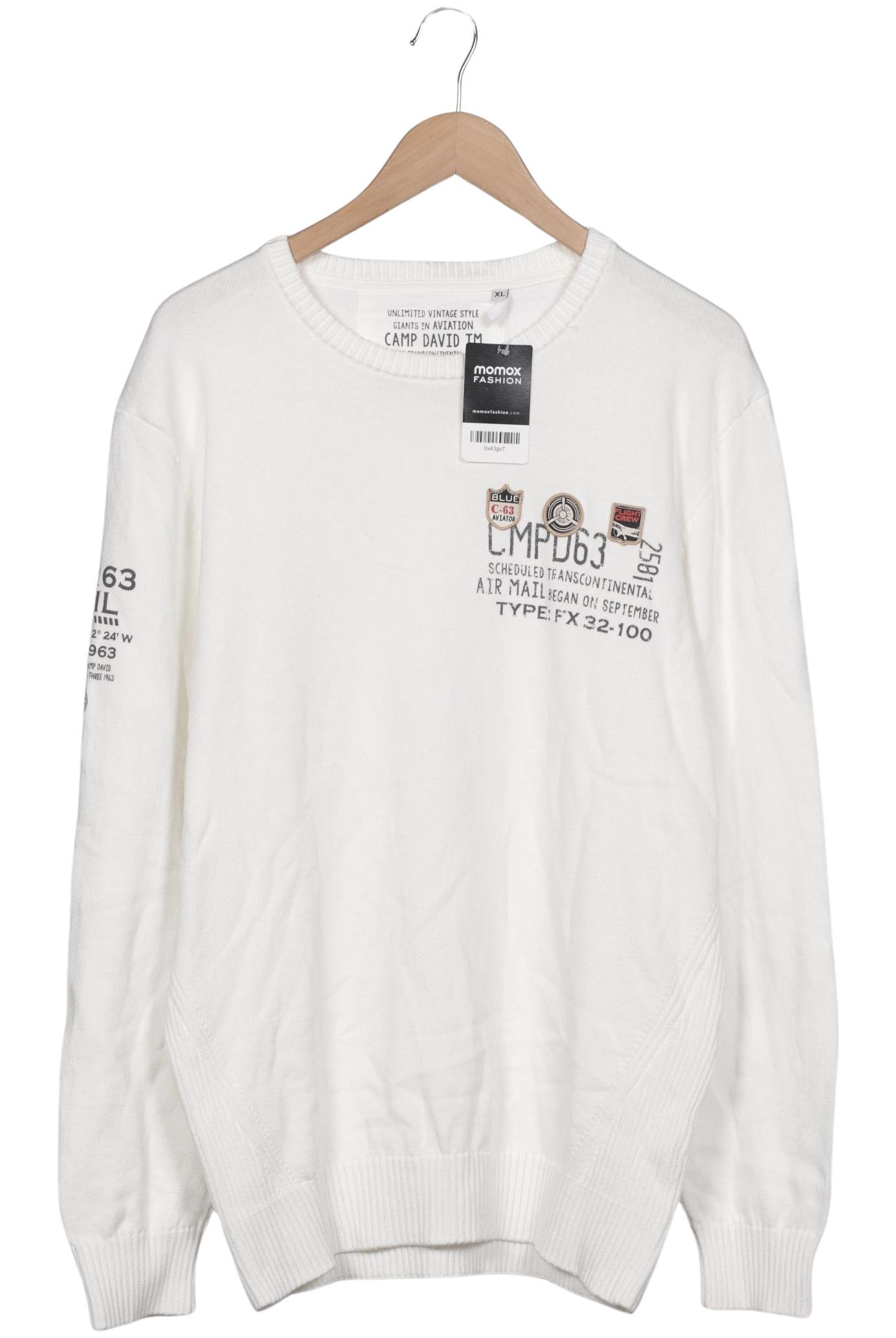 Thumbnail - Camp David Herren Pullover, weiß, Gr. 54