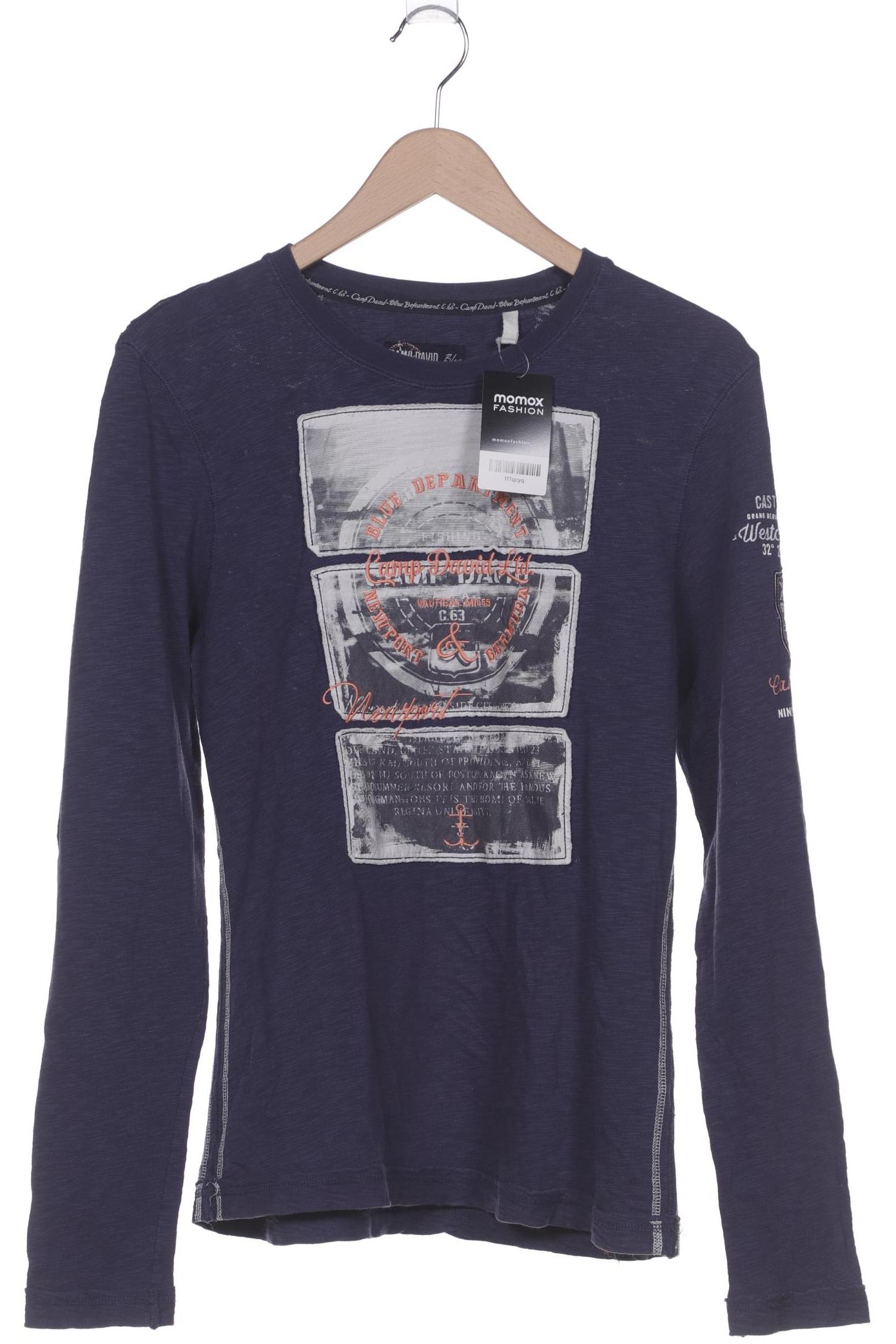 

Camp David Herren Langarmshirt, blau, Gr. 46