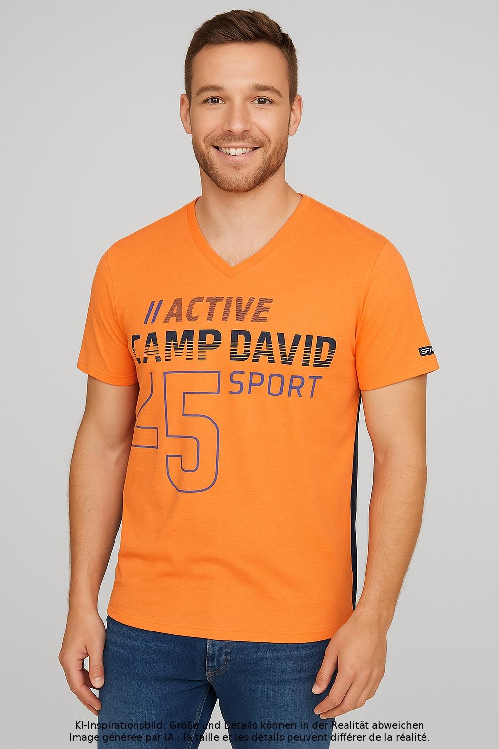

Camp David Herren T-Shirt, orange, Gr. 52