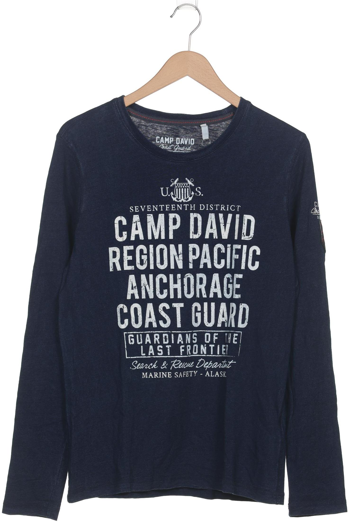 

Camp David Herren Langarmshirt, marineblau, Gr. 48