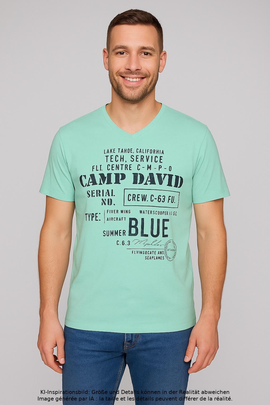 

Camp David Herren T-Shirt, hellgrün, Gr. 54