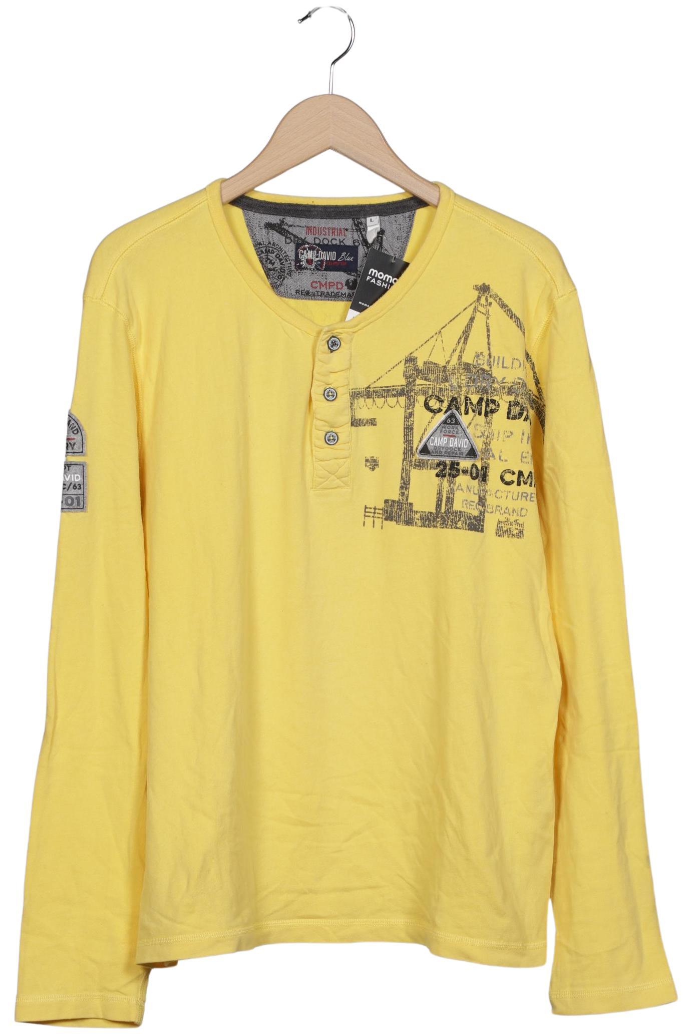 

Camp David Herren Langarmshirt, gelb, Gr. 52