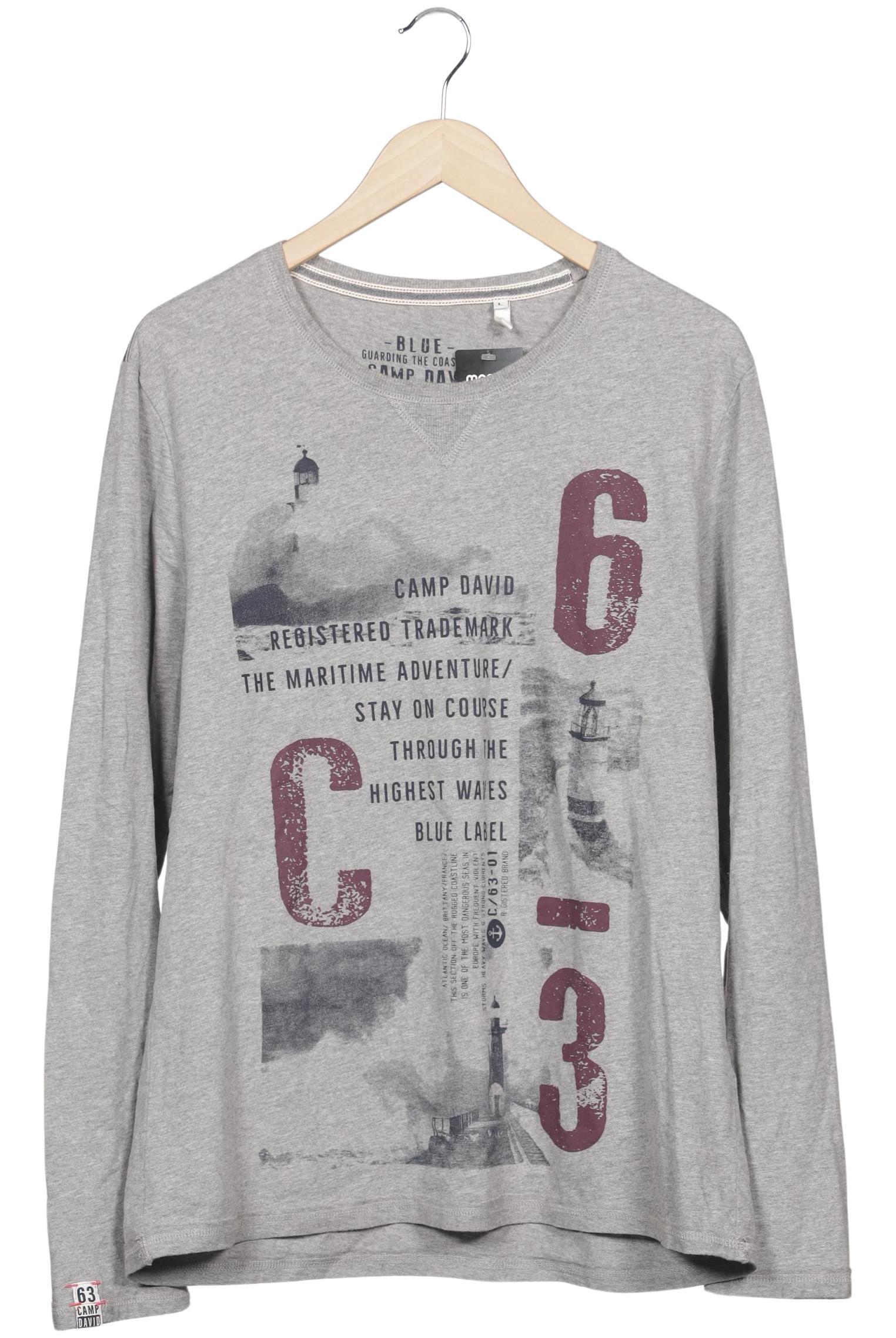 

Camp David Herren Langarmshirt, grau, Gr. 52