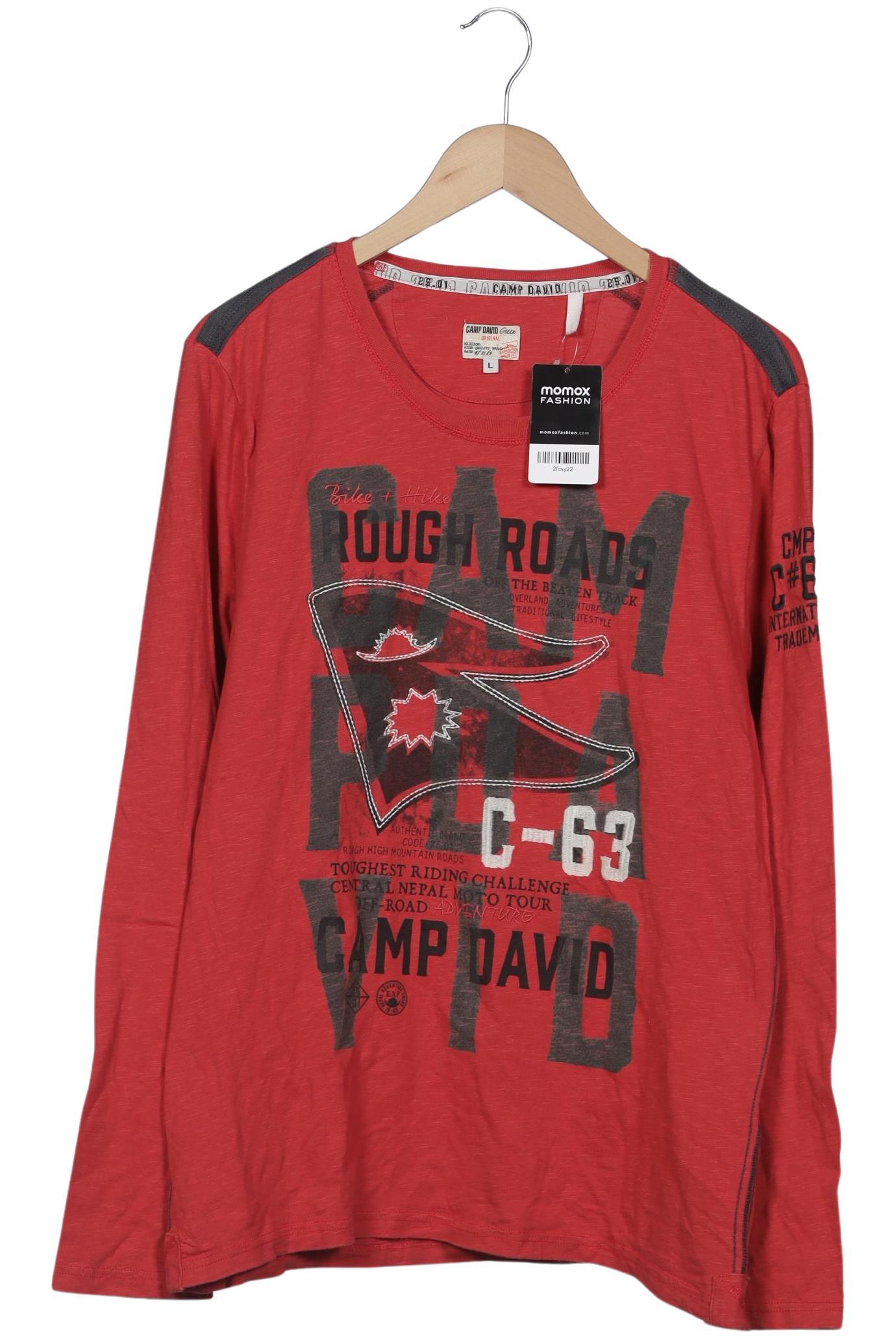 

Camp David Herren Langarmshirt, rot, Gr. 52
