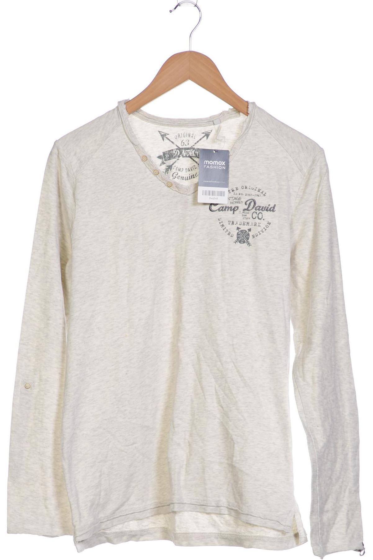 

Camp David Herren Langarmshirt, cremeweiß