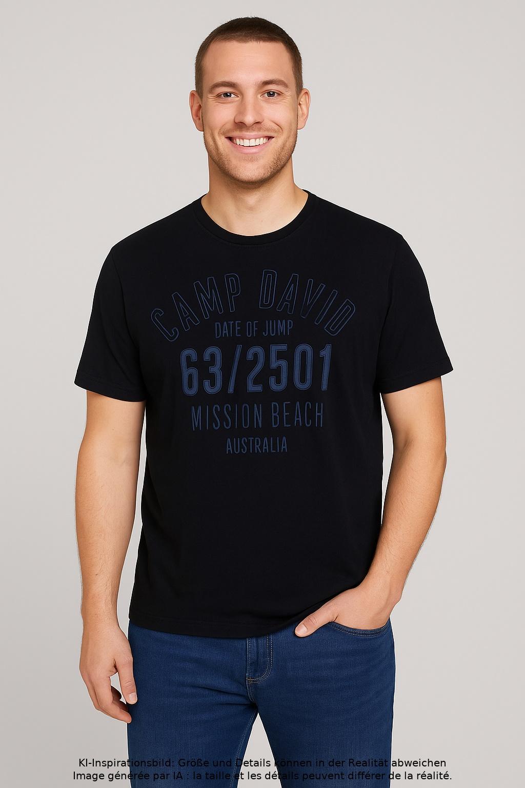 

Camp David Herren T-Shirt, marineblau, Gr. 54