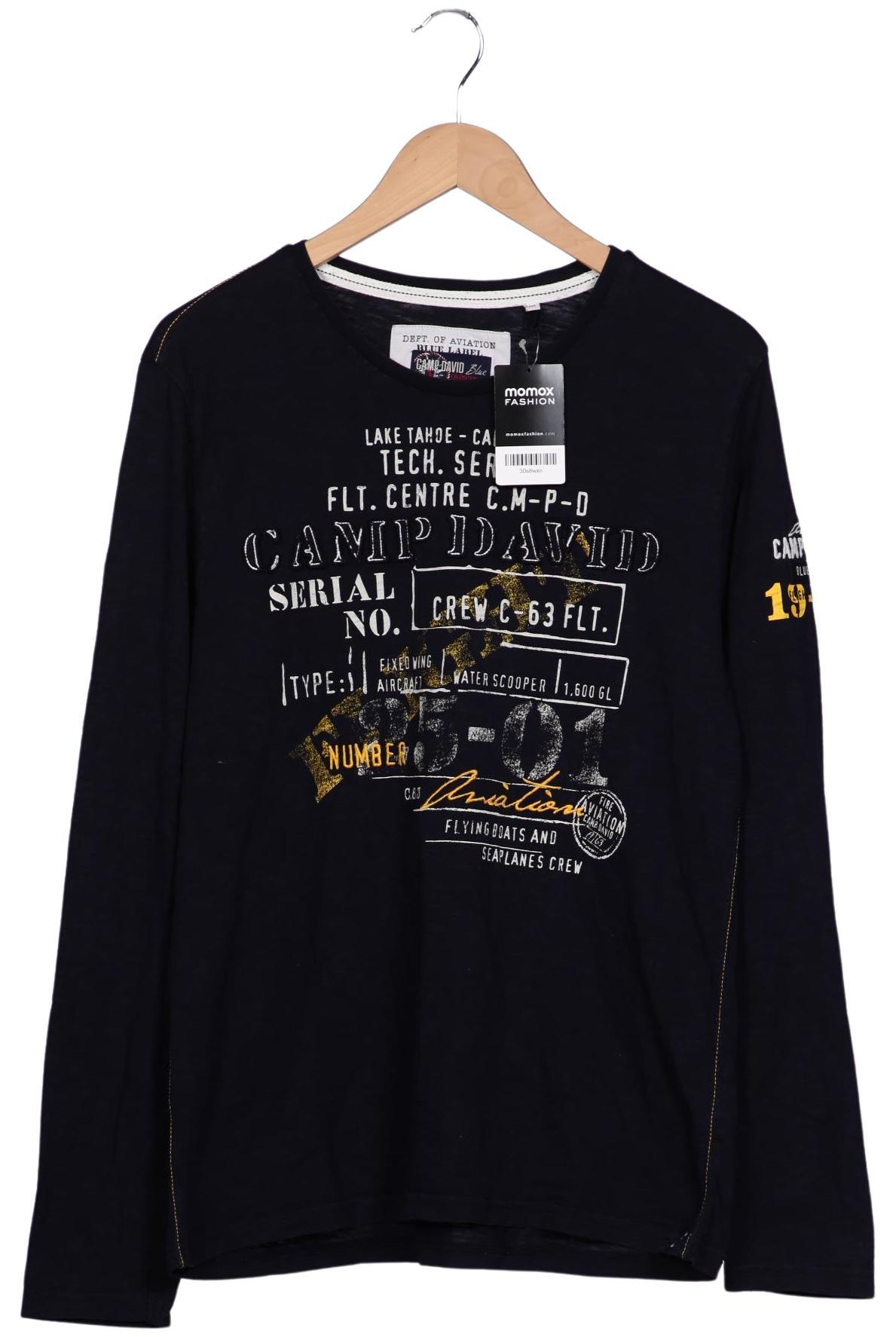 

Camp David Herren Langarmshirt, marineblau, Gr. 48