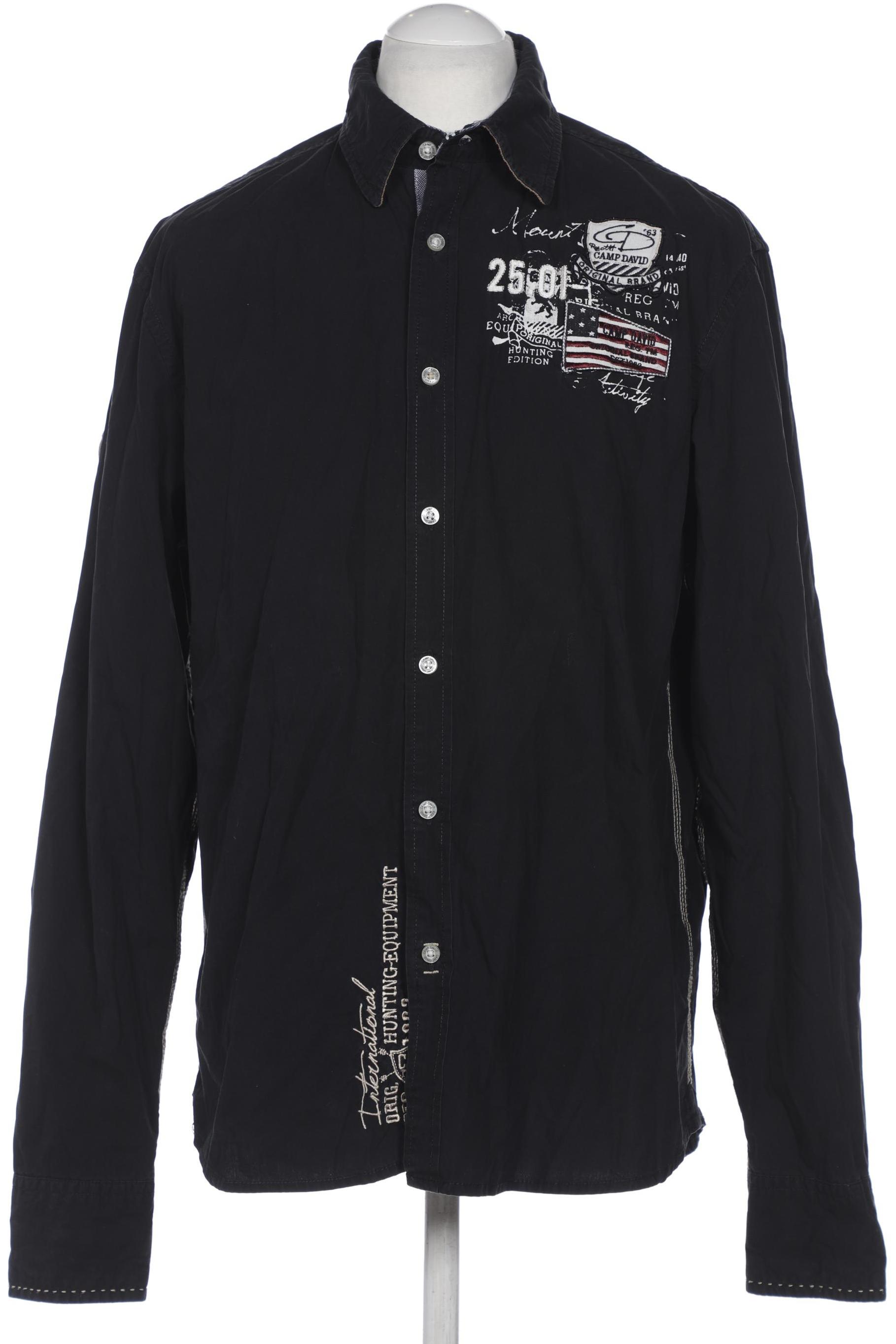 

Camp David Herren Hemd, schwarz