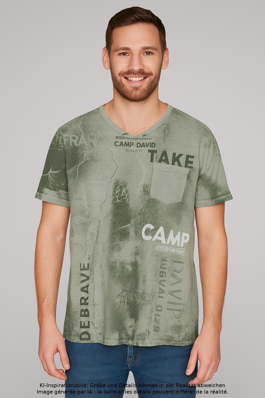 

Camp David Herren T-Shirt, grün, Gr. 54