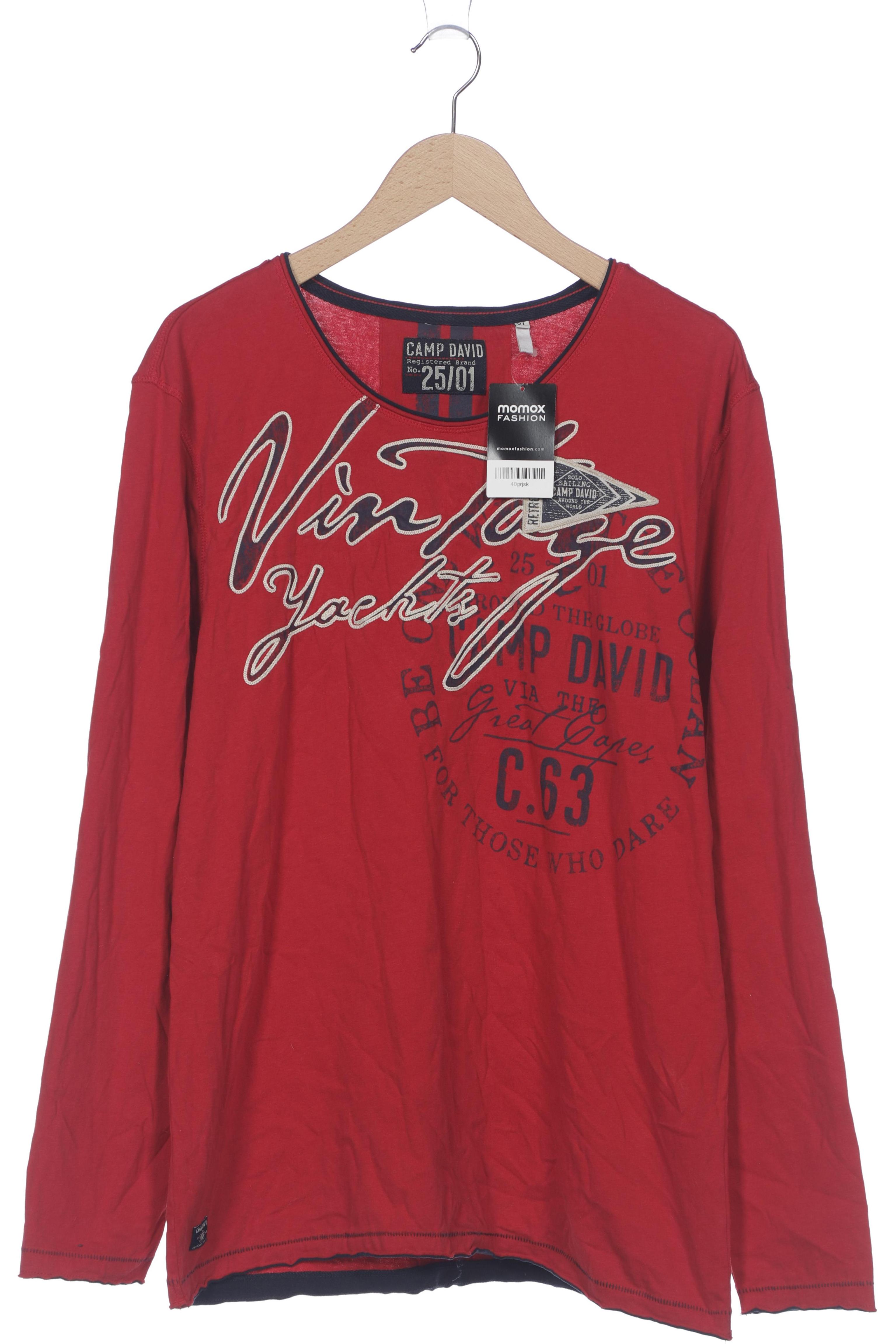 

Camp David Herren Langarmshirt, rot, Gr. 54
