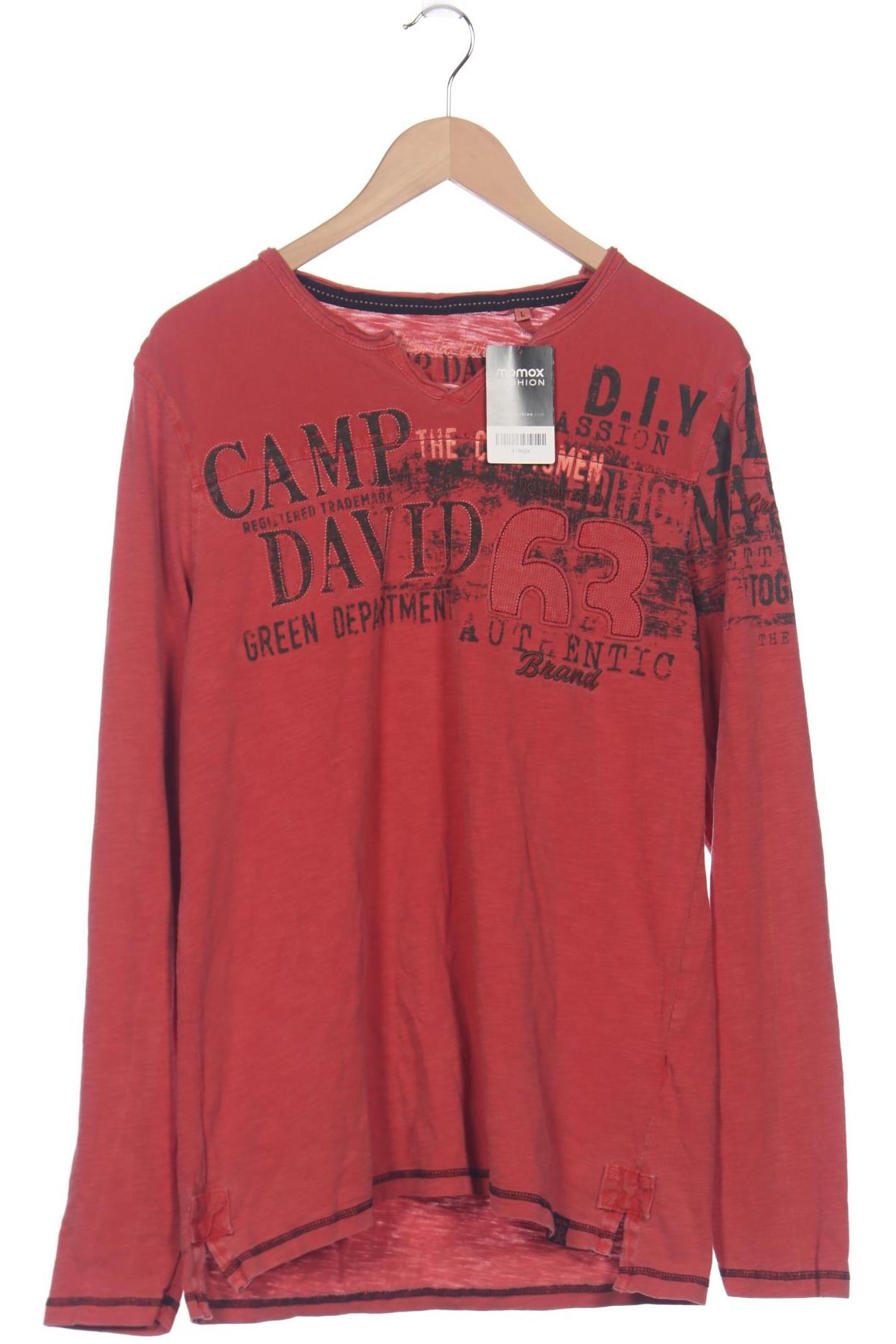 

Camp David Herren Langarmshirt, rot, Gr. 52