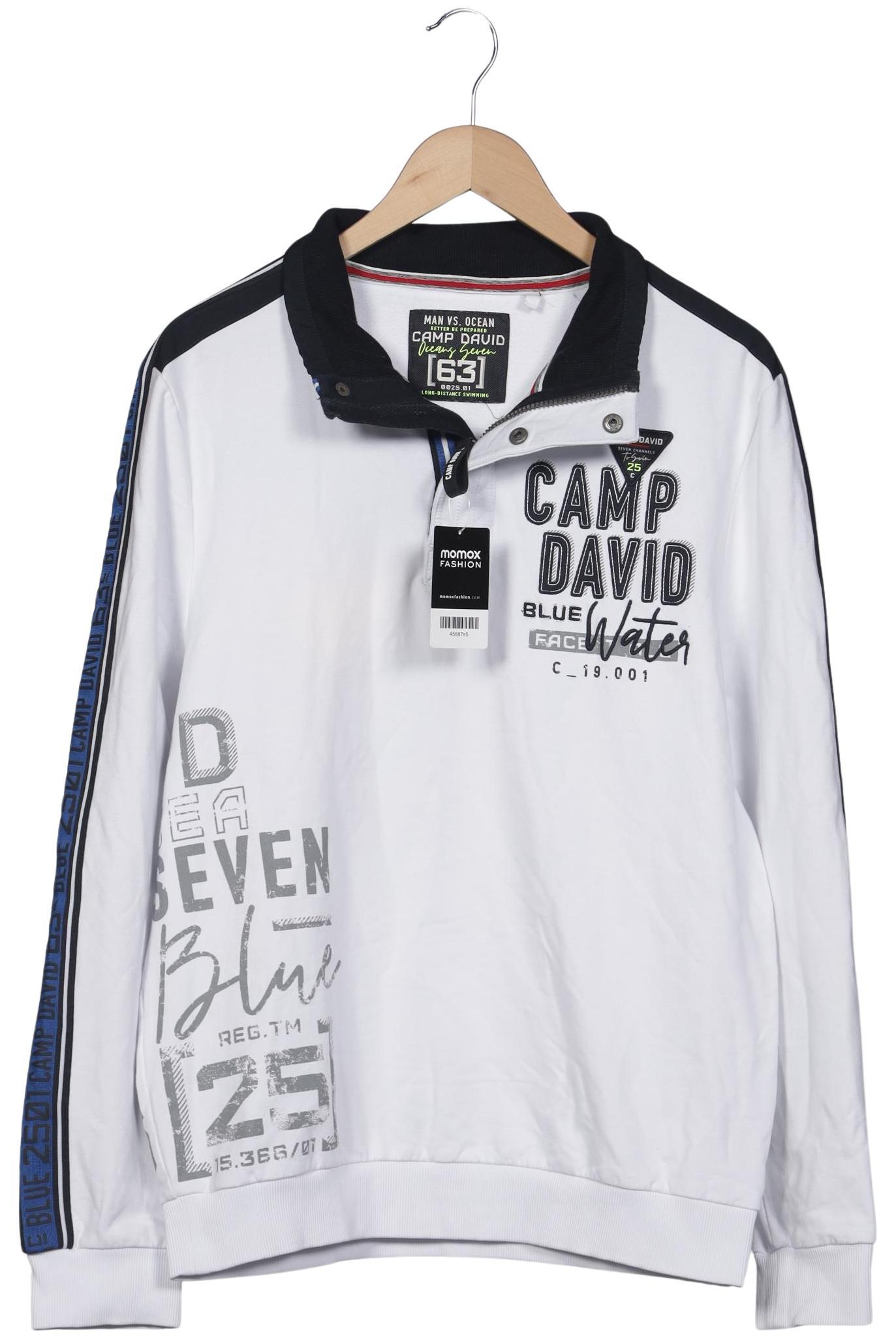 Thumbnail - Camp David Herren Sweatshirt, weiß, Gr. 52