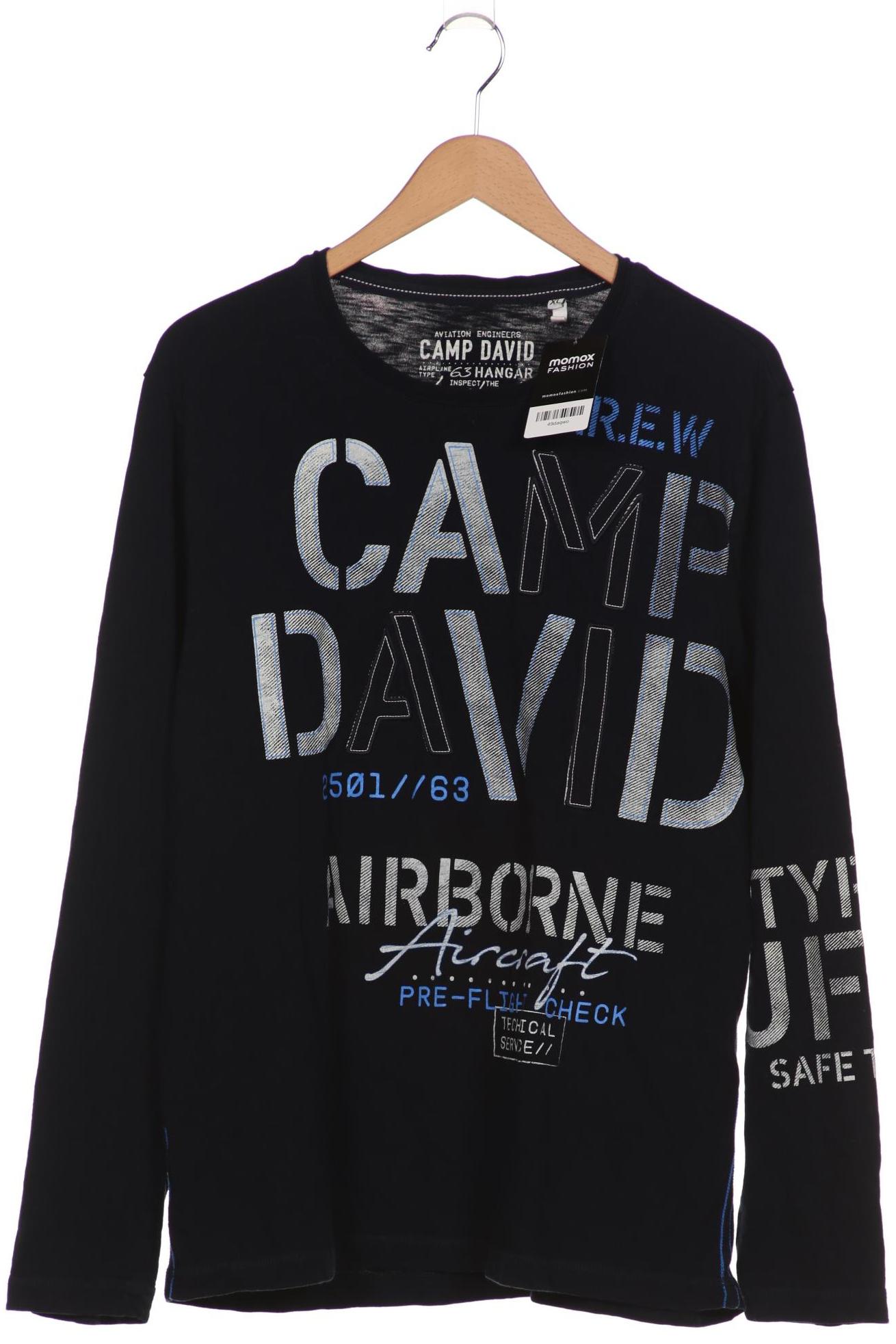 

Camp David Herren Langarmshirt, marineblau, Gr. 54
