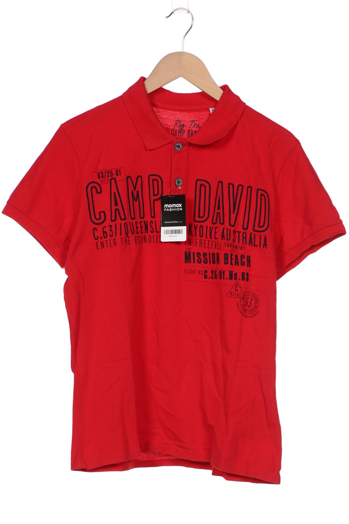 

Camp David Herren Poloshirt, rot