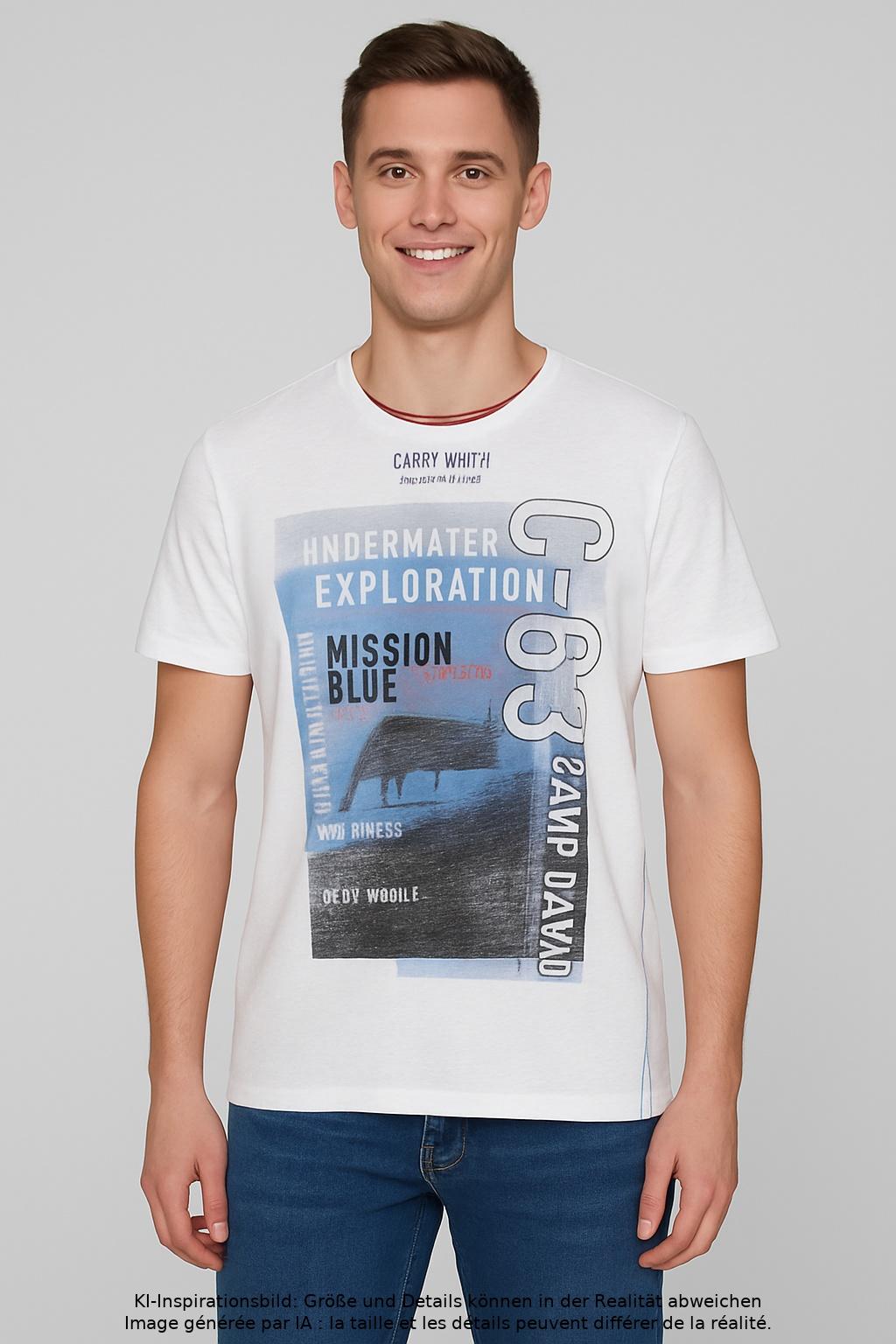 

Camp David Herren T-Shirt, weiß, Gr. 52