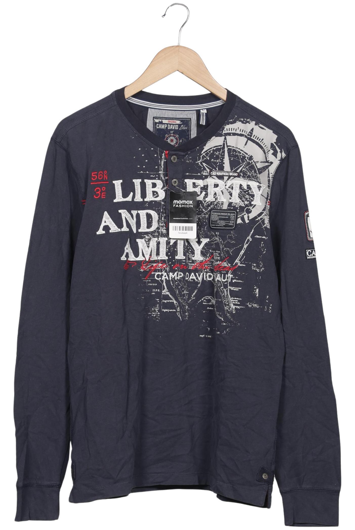 

Camp David Herren Langarmshirt, marineblau, Gr. 52