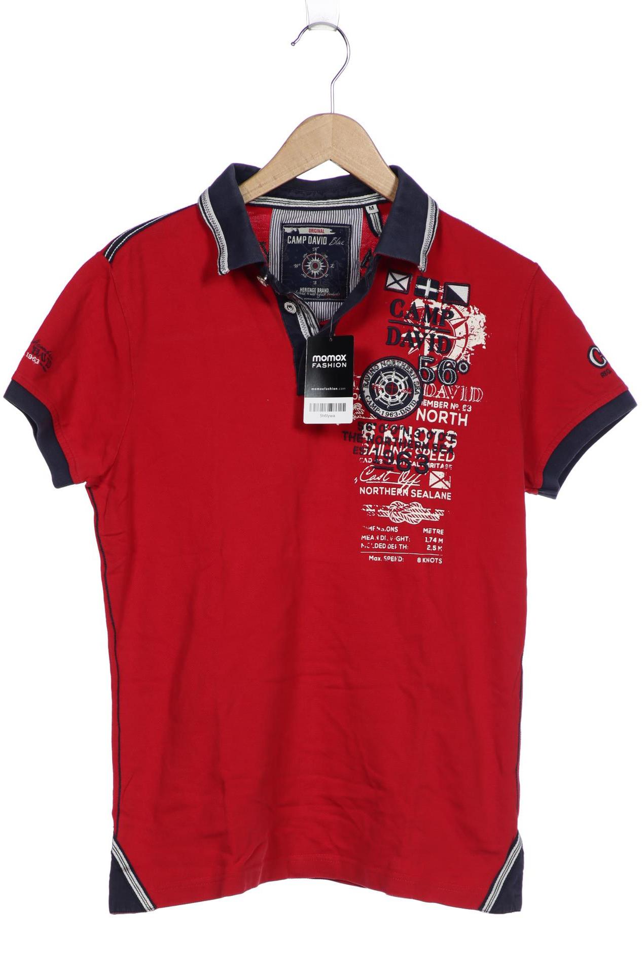 

Camp David Herren Poloshirt, rot