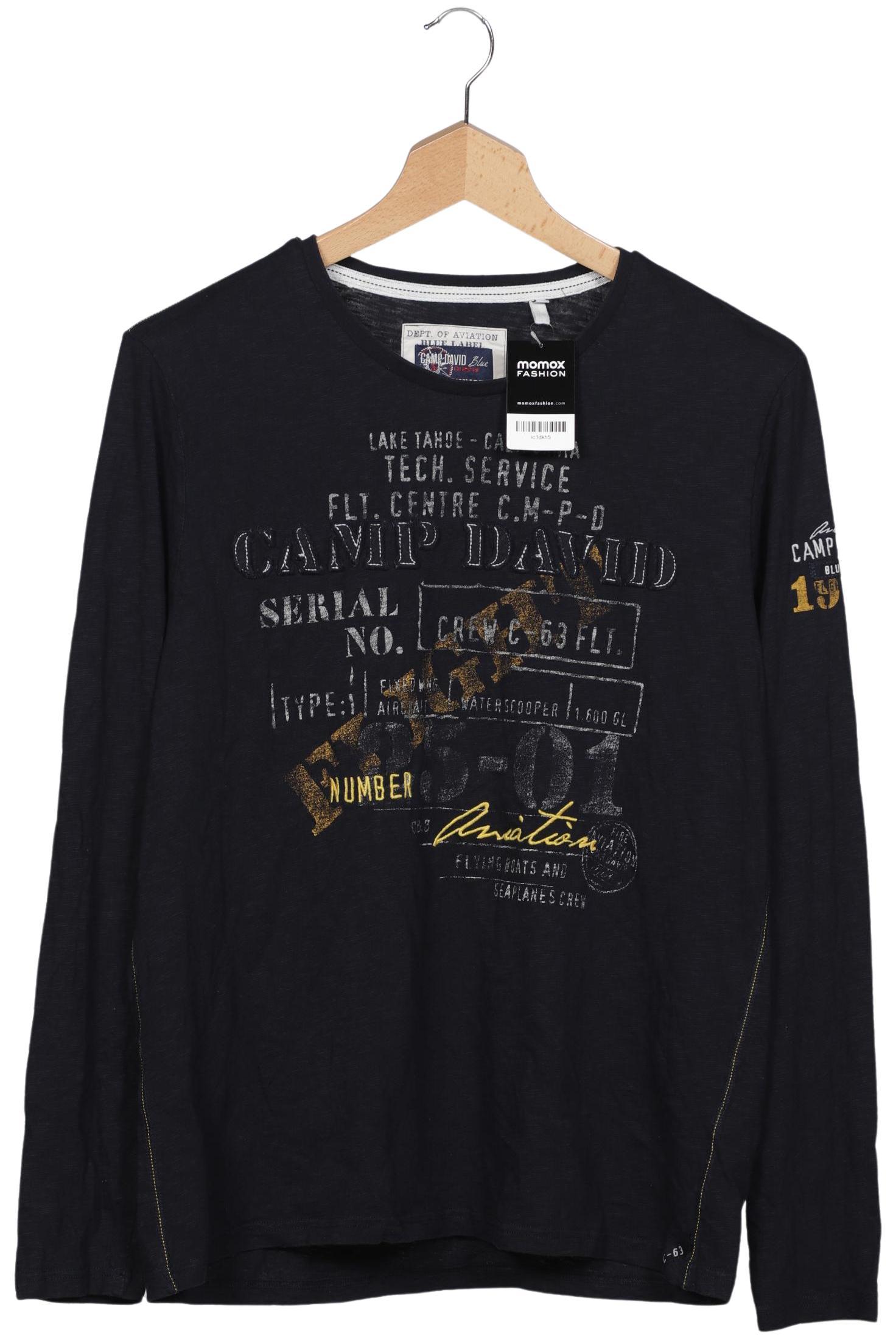 

Camp David Herren Langarmshirt, marineblau, Gr. 56