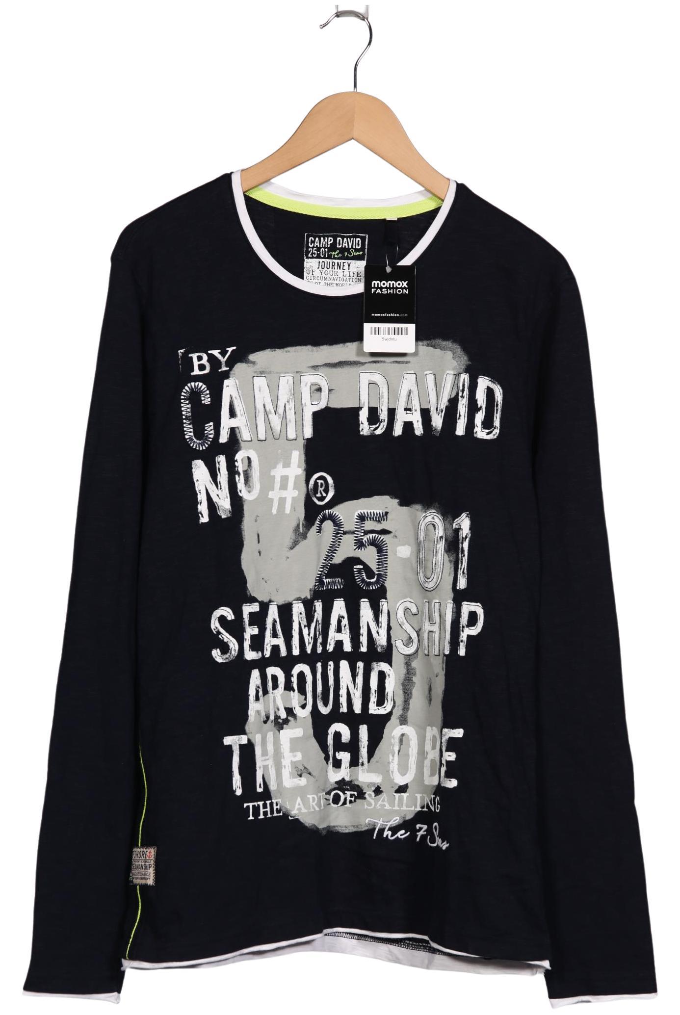 

Camp David Herren Langarmshirt, marineblau, Gr. 52