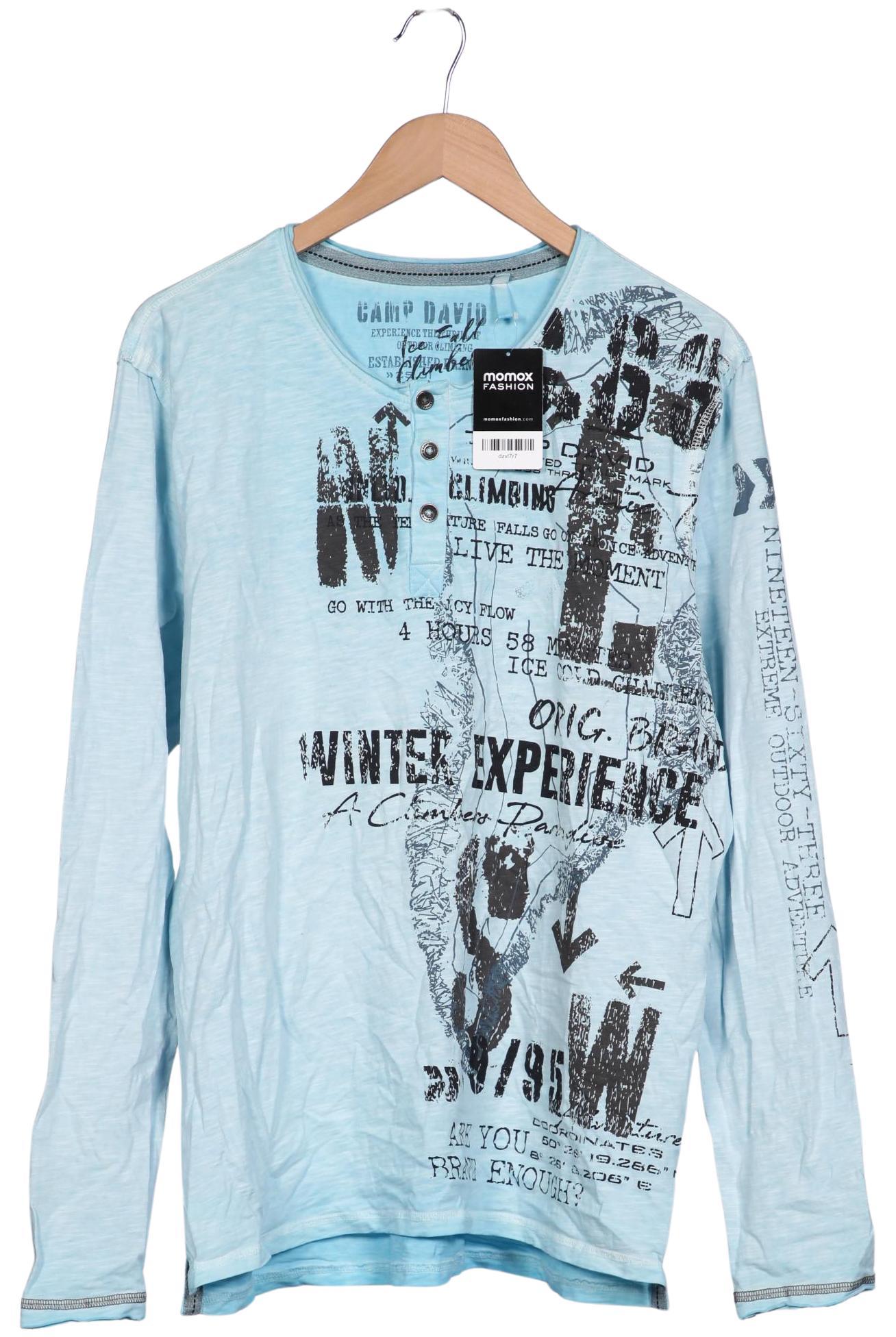 

Camp David Herren Langarmshirt, hellblau, Gr. 54