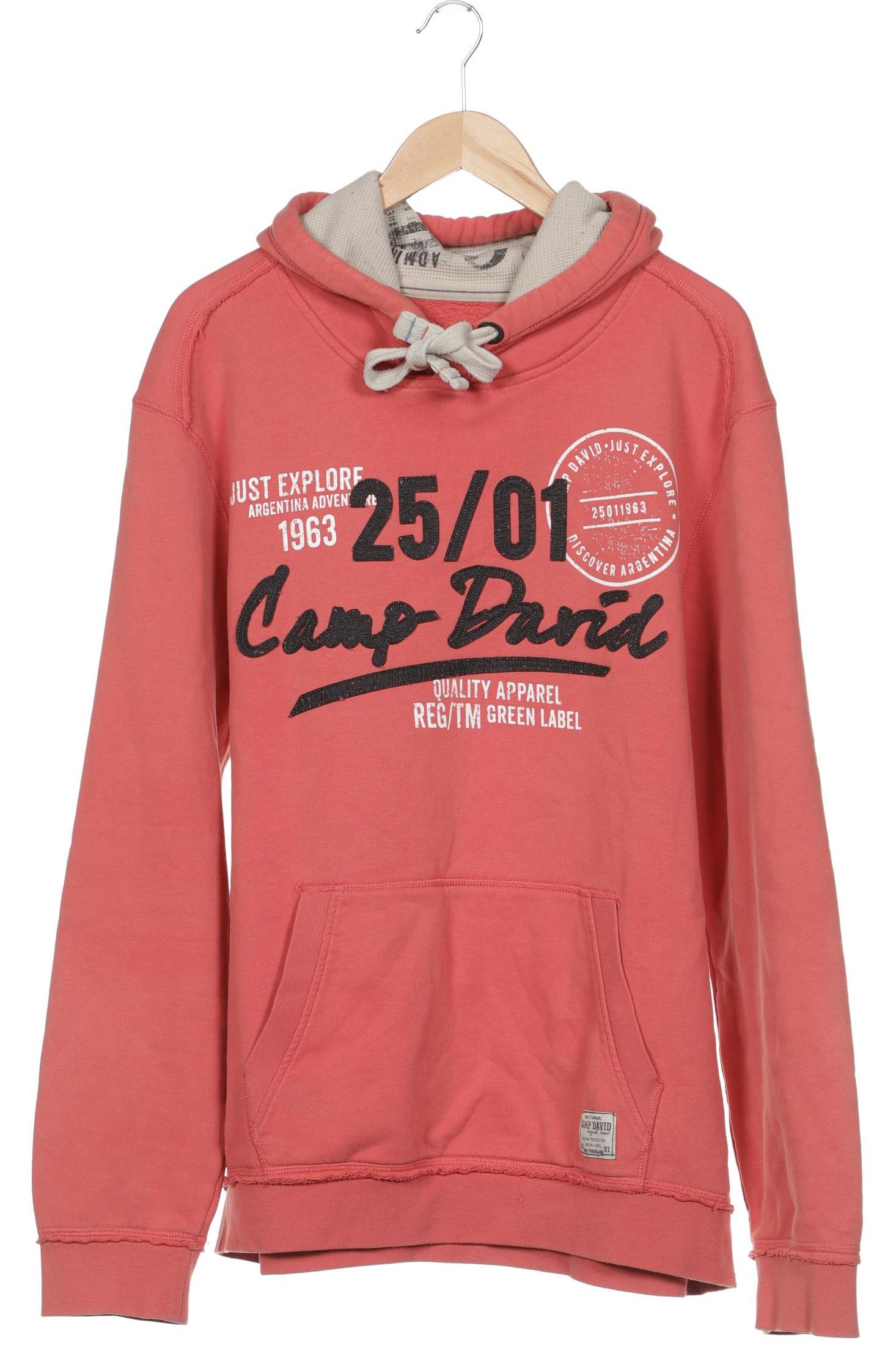 

Camp David Herren Kapuzenpullover, pink, Gr. 56