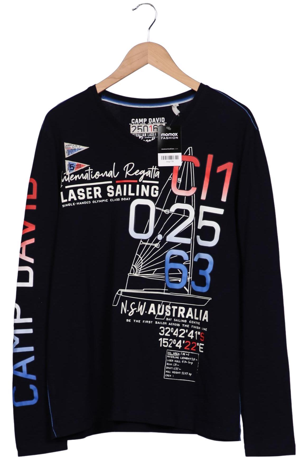 

Camp David Herren Langarmshirt, marineblau, Gr. 52