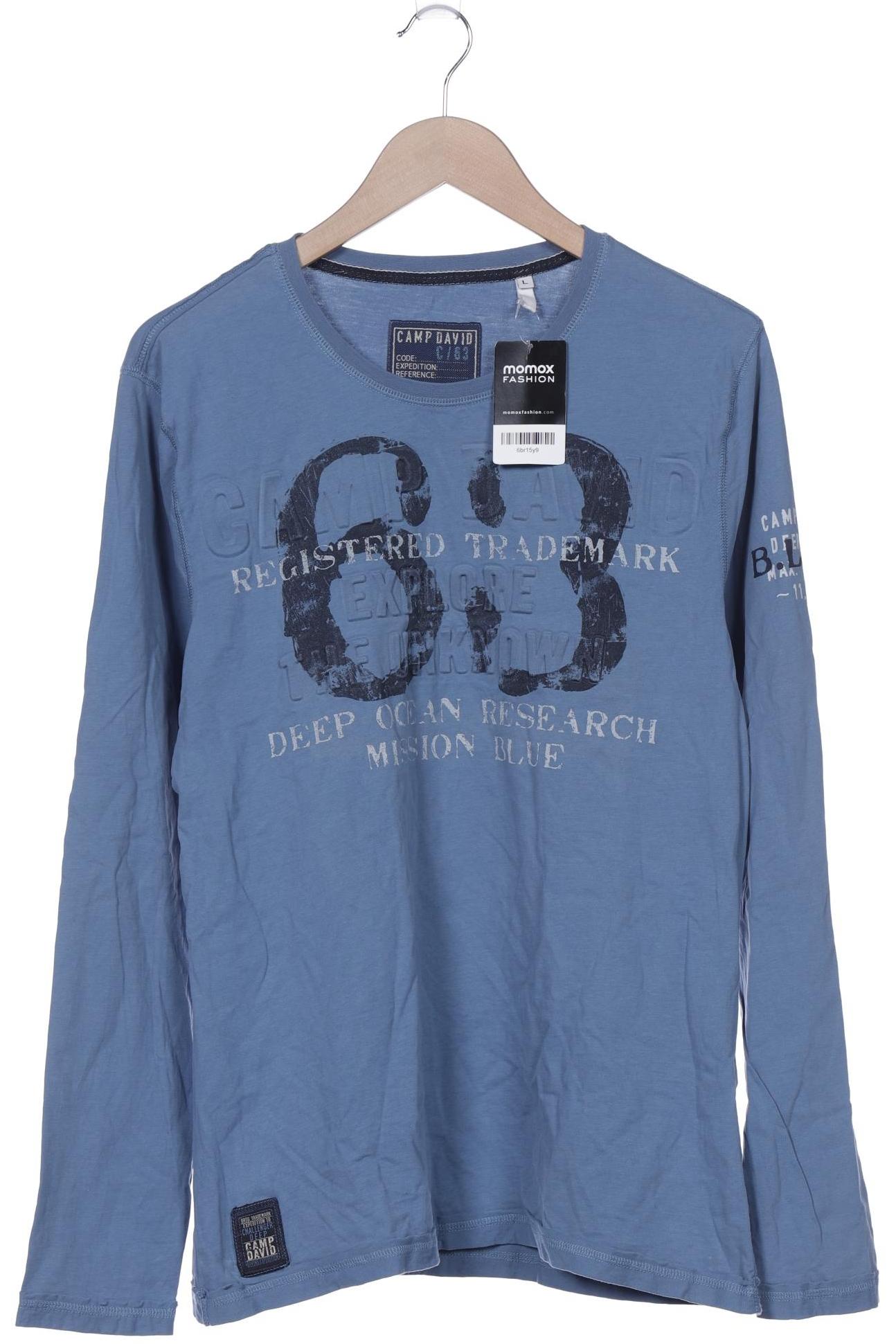 

Camp David Herren Langarmshirt, blau, Gr. 52