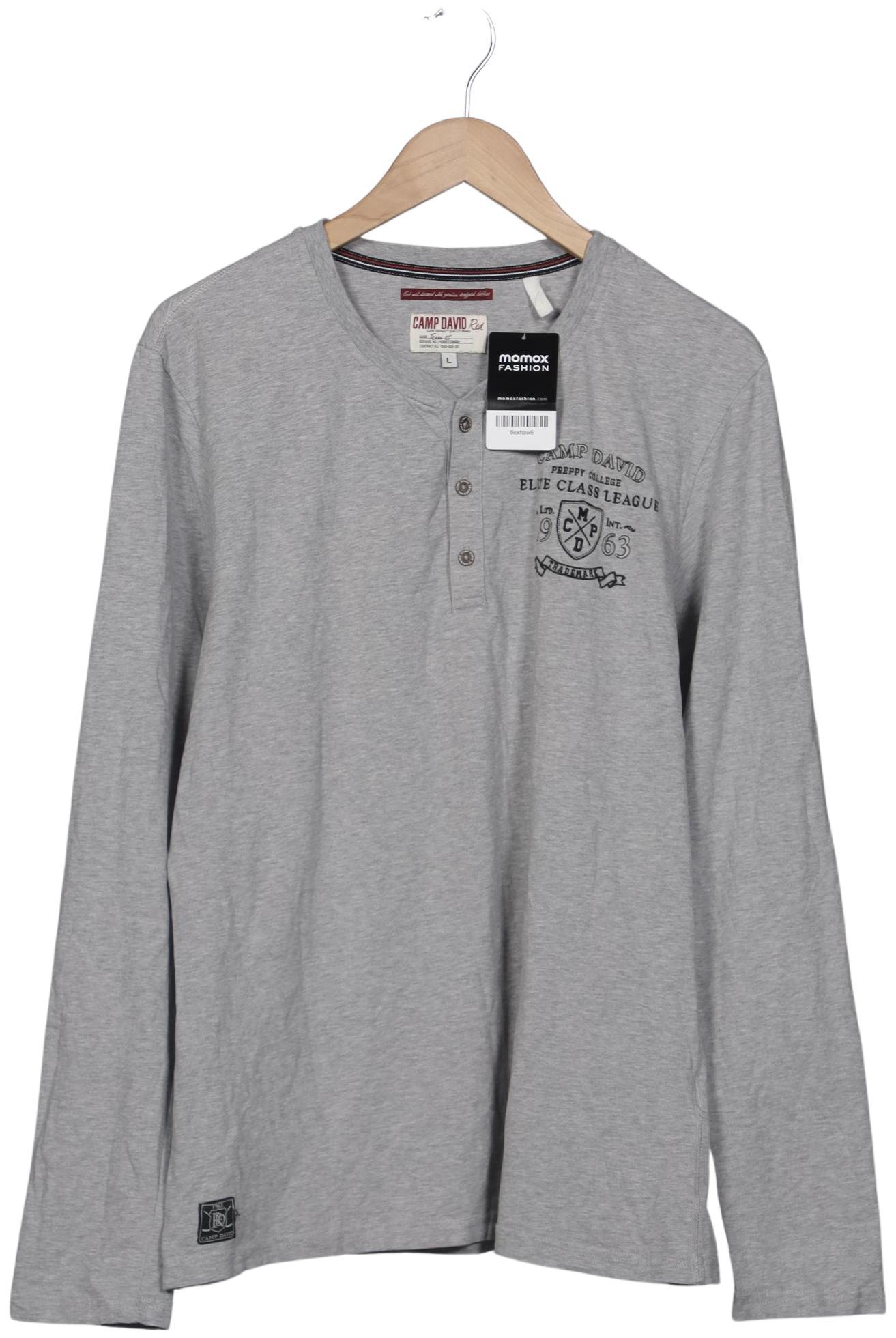 

Camp David Herren Langarmshirt, grau, Gr. 52