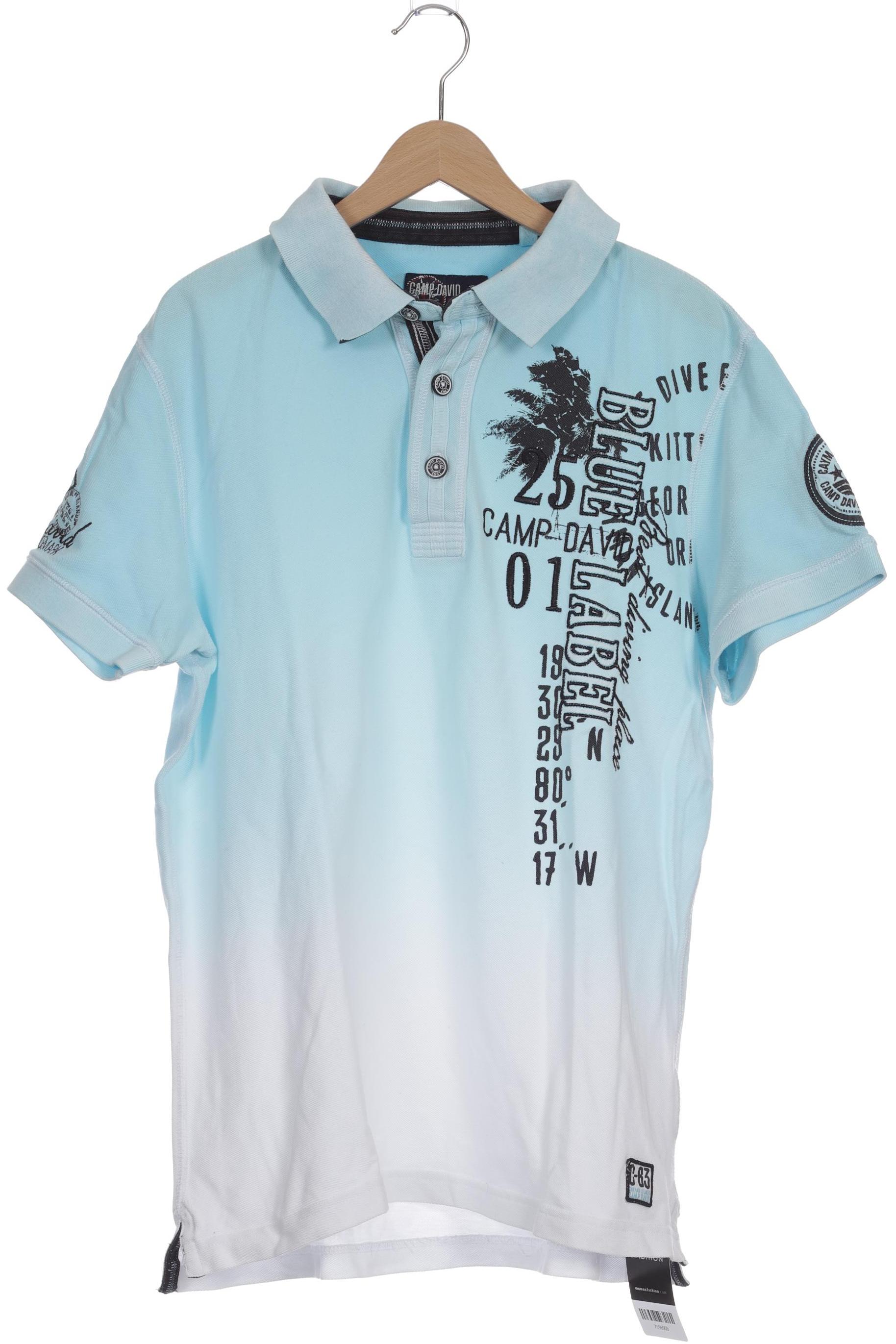 

Camp David Herren Poloshirt, türkis, Gr.